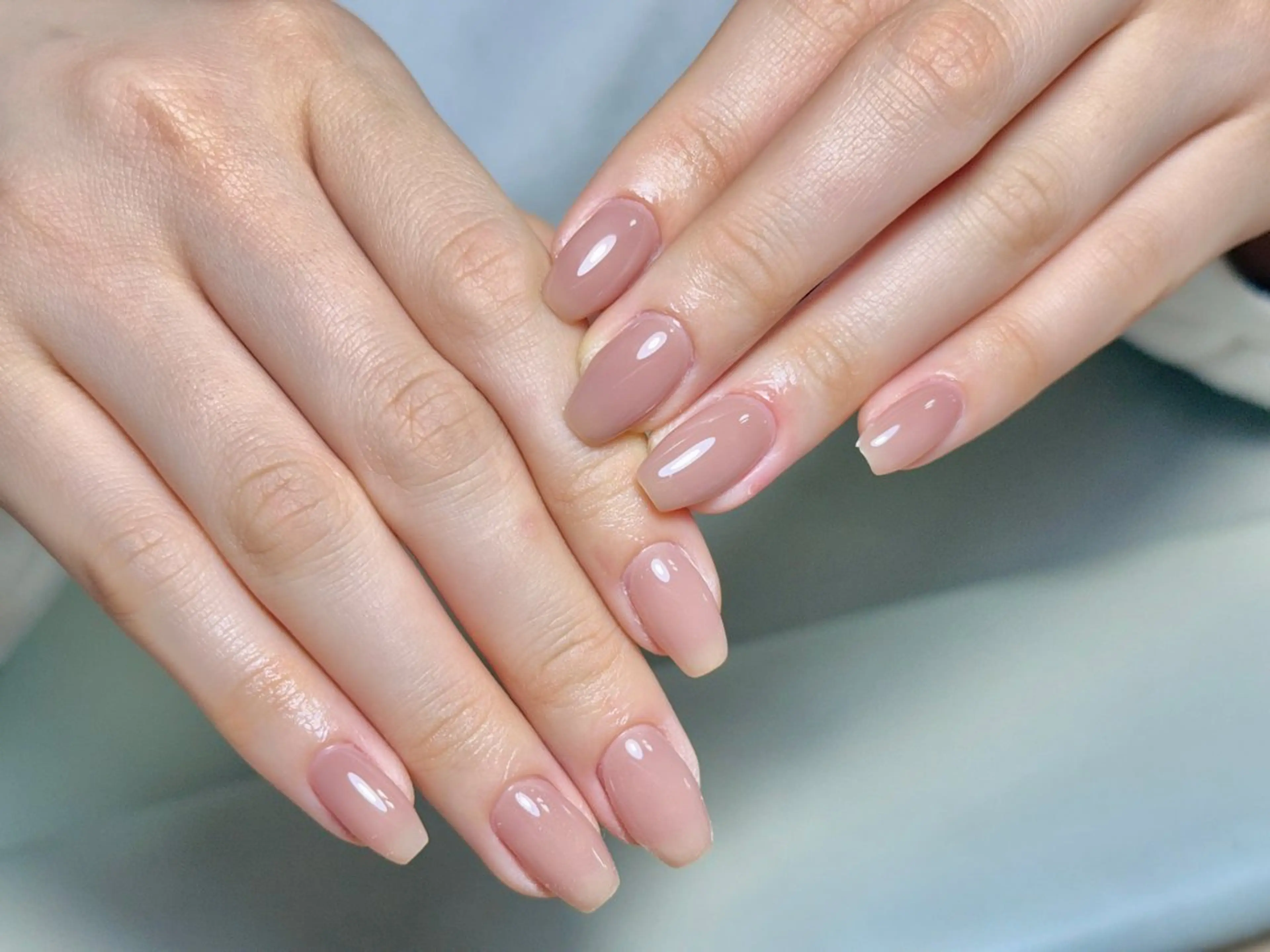 ネイル チークネイル 長さ出し フレンチネイル ジェルネイル 韓国ネイル ハンドネイル Rolakira マニのネイルデザイン