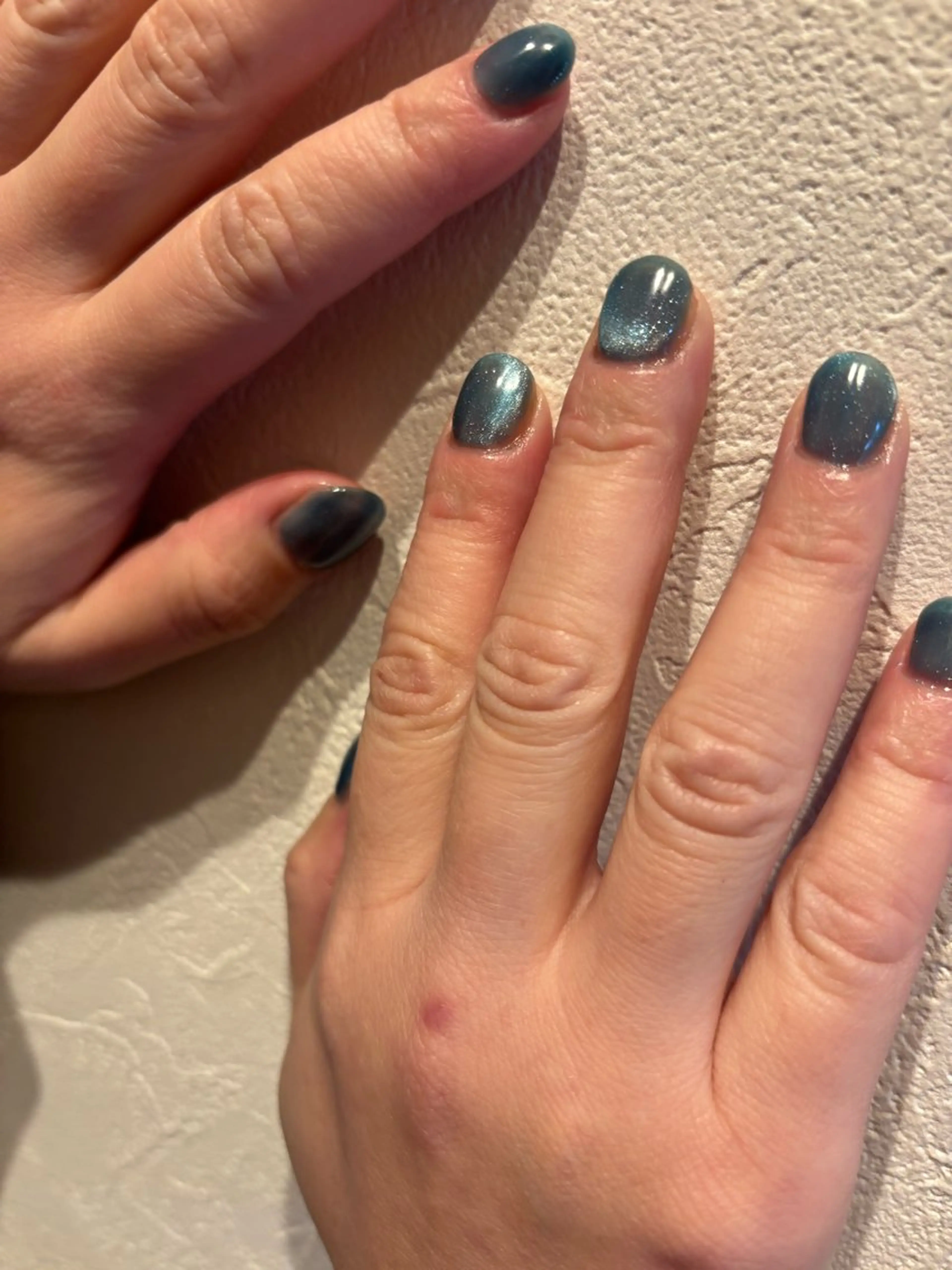 ネイル ブルー マグネットネイル ハンドネイル 北川 恭子のネイルデザイン