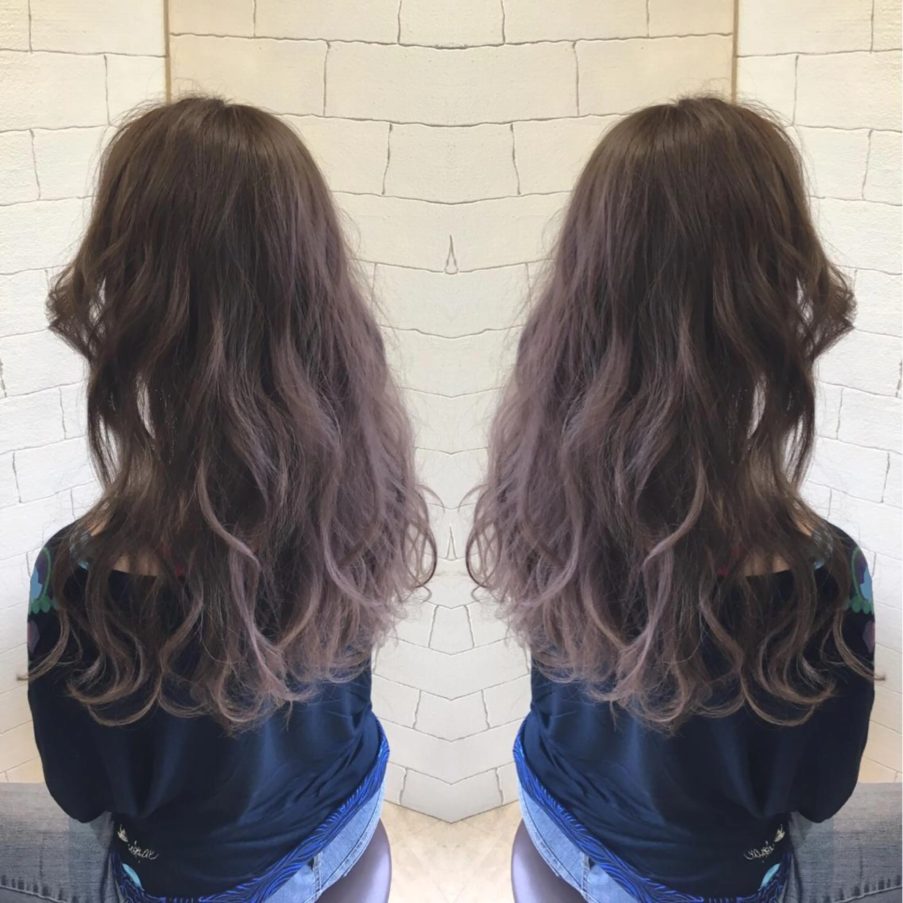 ロング カラー ベージュカラー ピンクカラー ピンクベージュ 🐝肥田 しょーと🐝のヘアスタイル