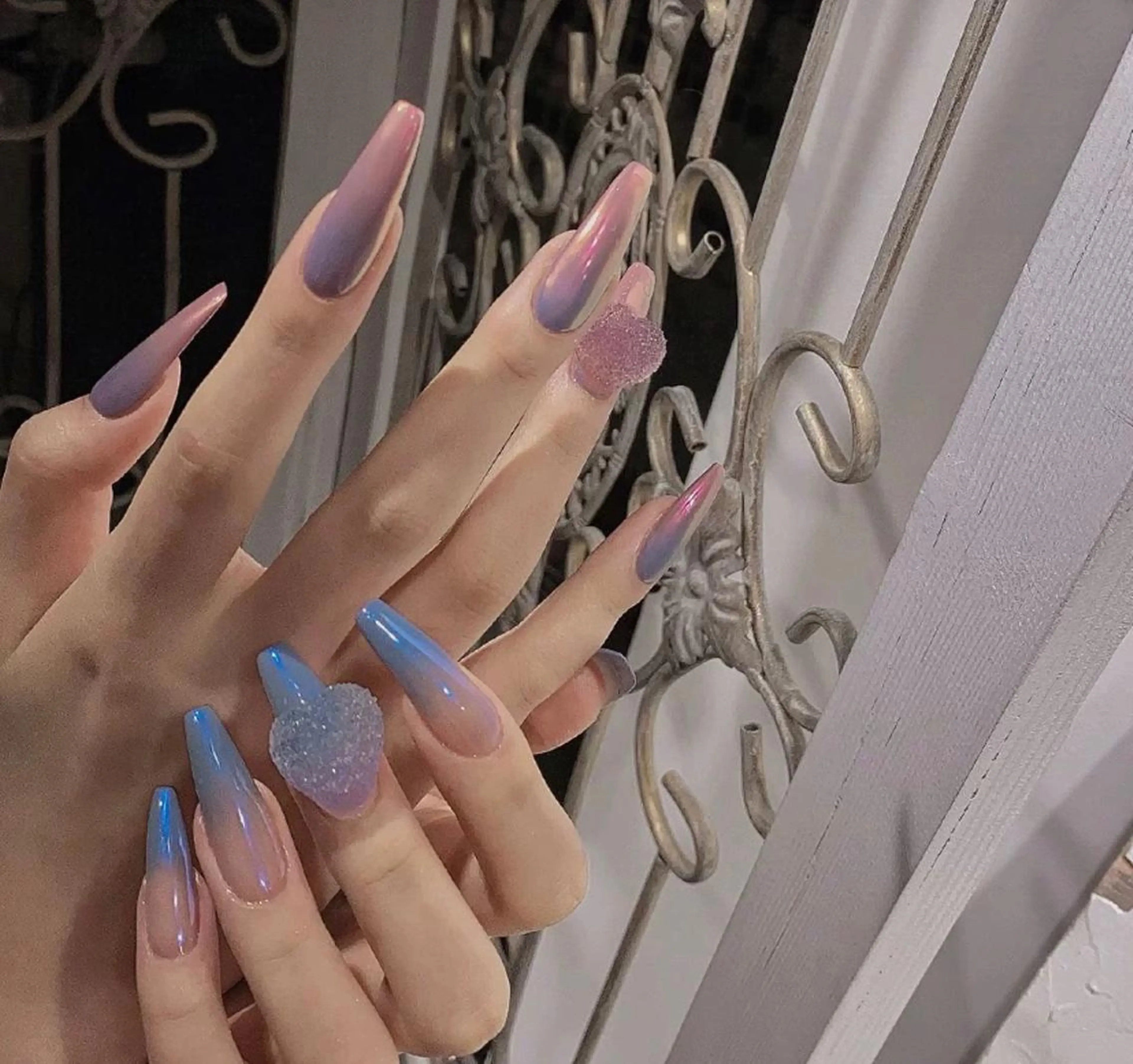 ネイル ハート 長さだし専門店 M2　rikaのネイルデザイン