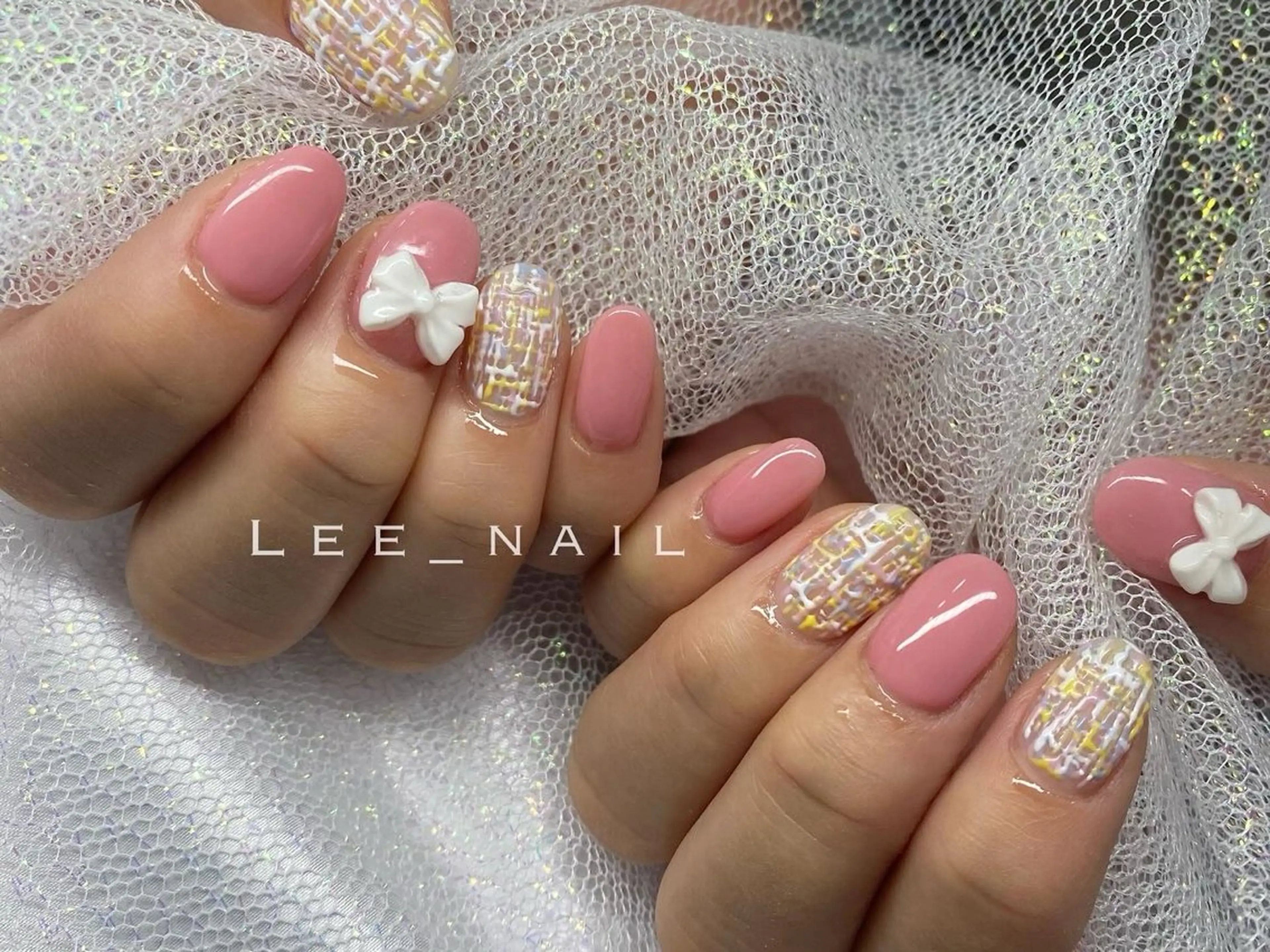 ネイル ツイードネイル ハンドネイル Lee_ nailのネイルデザイン