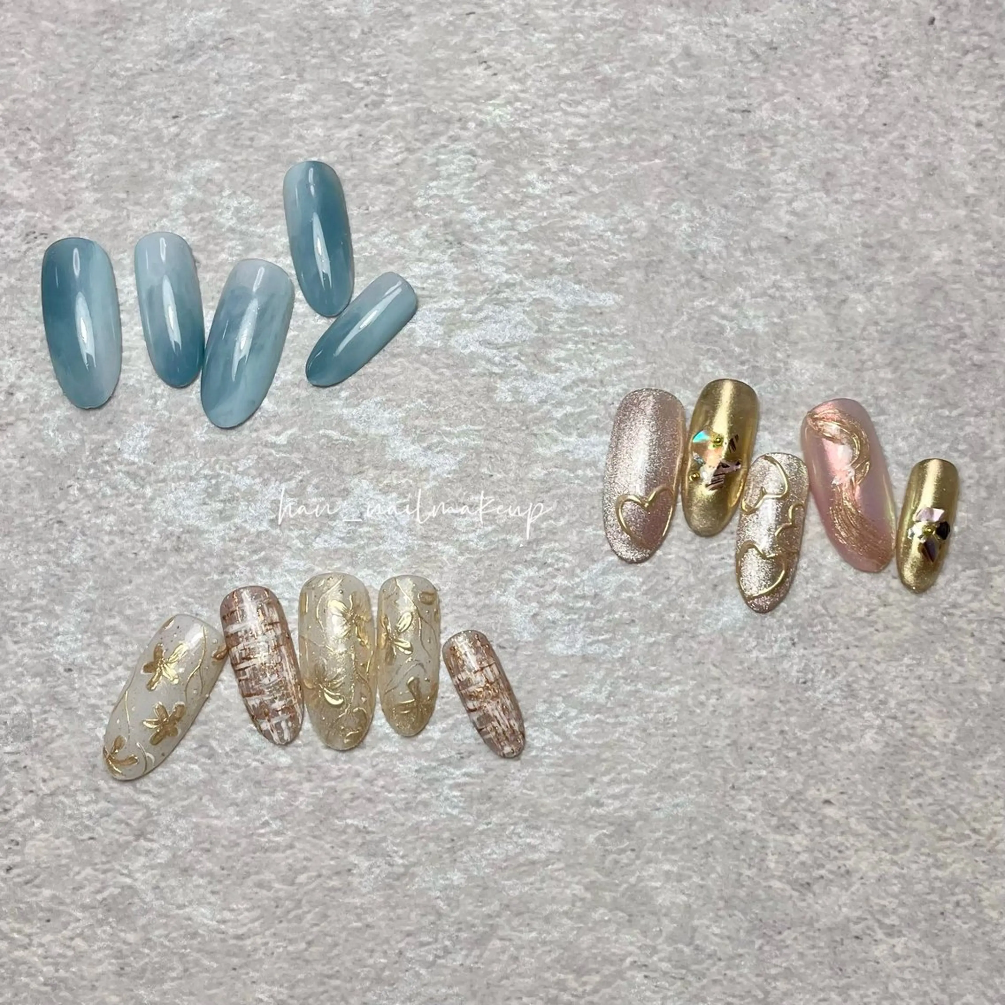 ネイル アートネイル ゴージャス ハンドネイル Han Nail 【y&m】のネイルデザイン