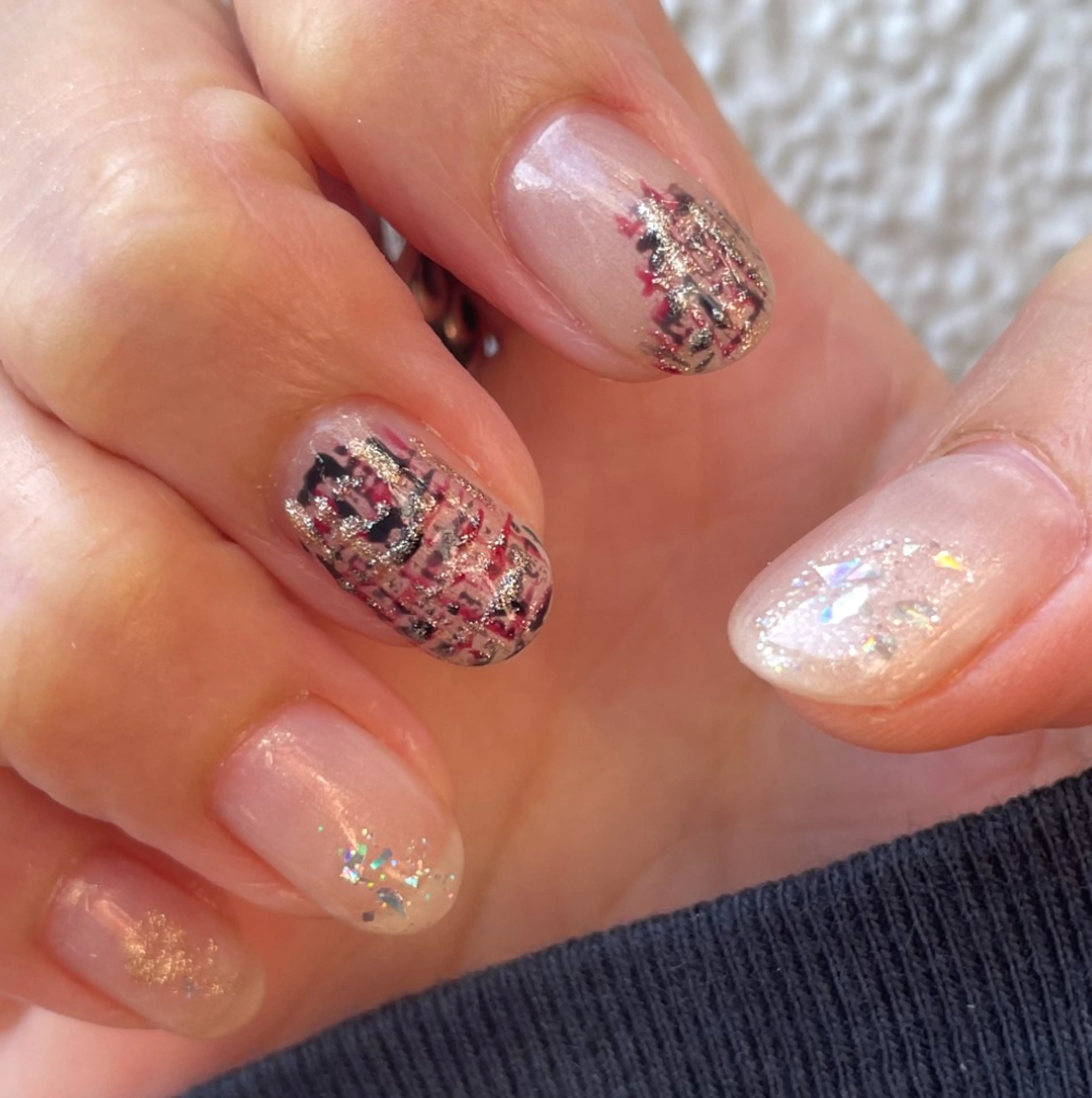 ネイル べっ甲ネイル ボルドー フラワーネイル フレンチネイル マグネットネイル Seemly 千田町店所属・フラワーパラジェル 🌸シームリーエミのネイルデザイン