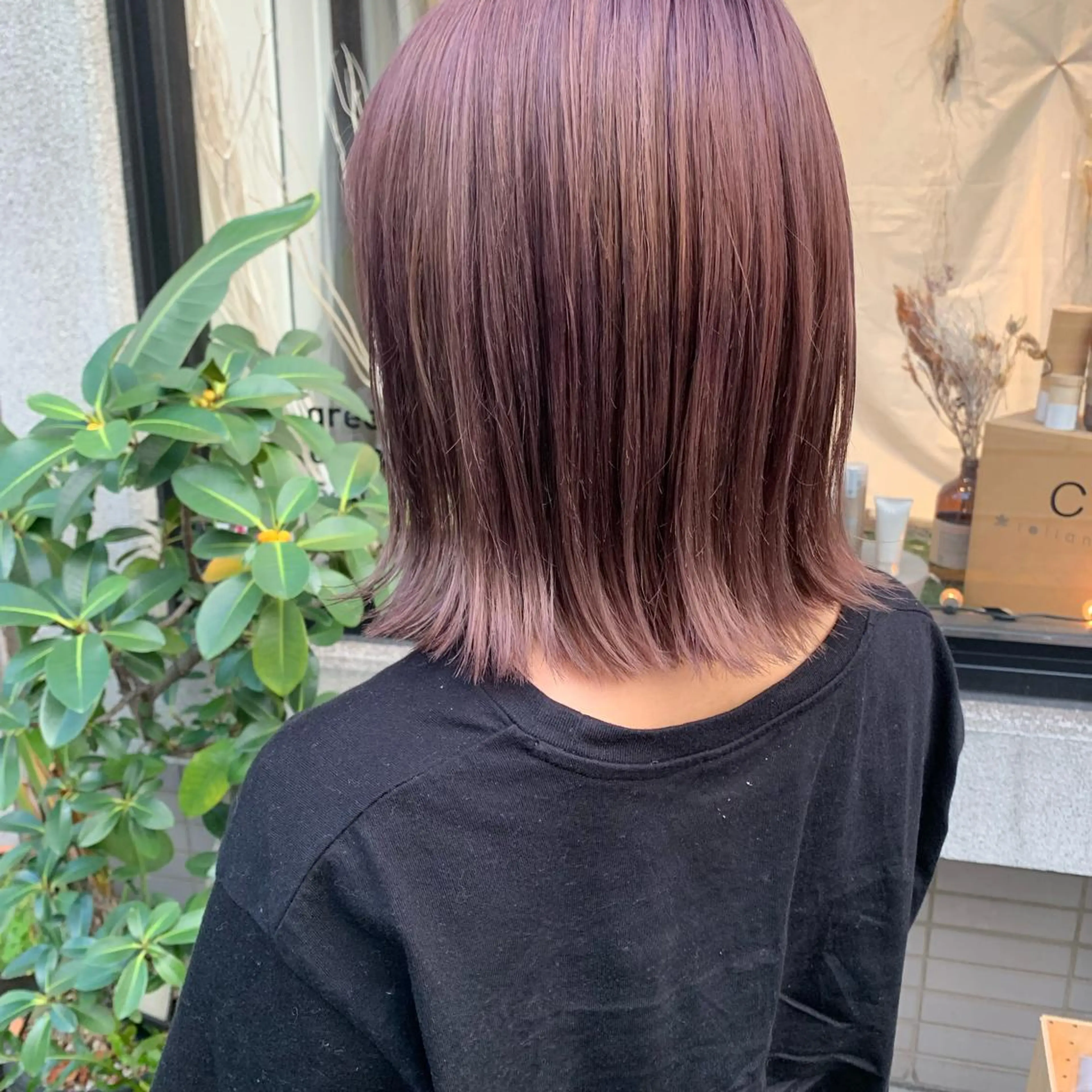 ミディアム ヘアカラー トリートメント 艶髪color💎髪 質改善ストレート大吉のヘアスタイル