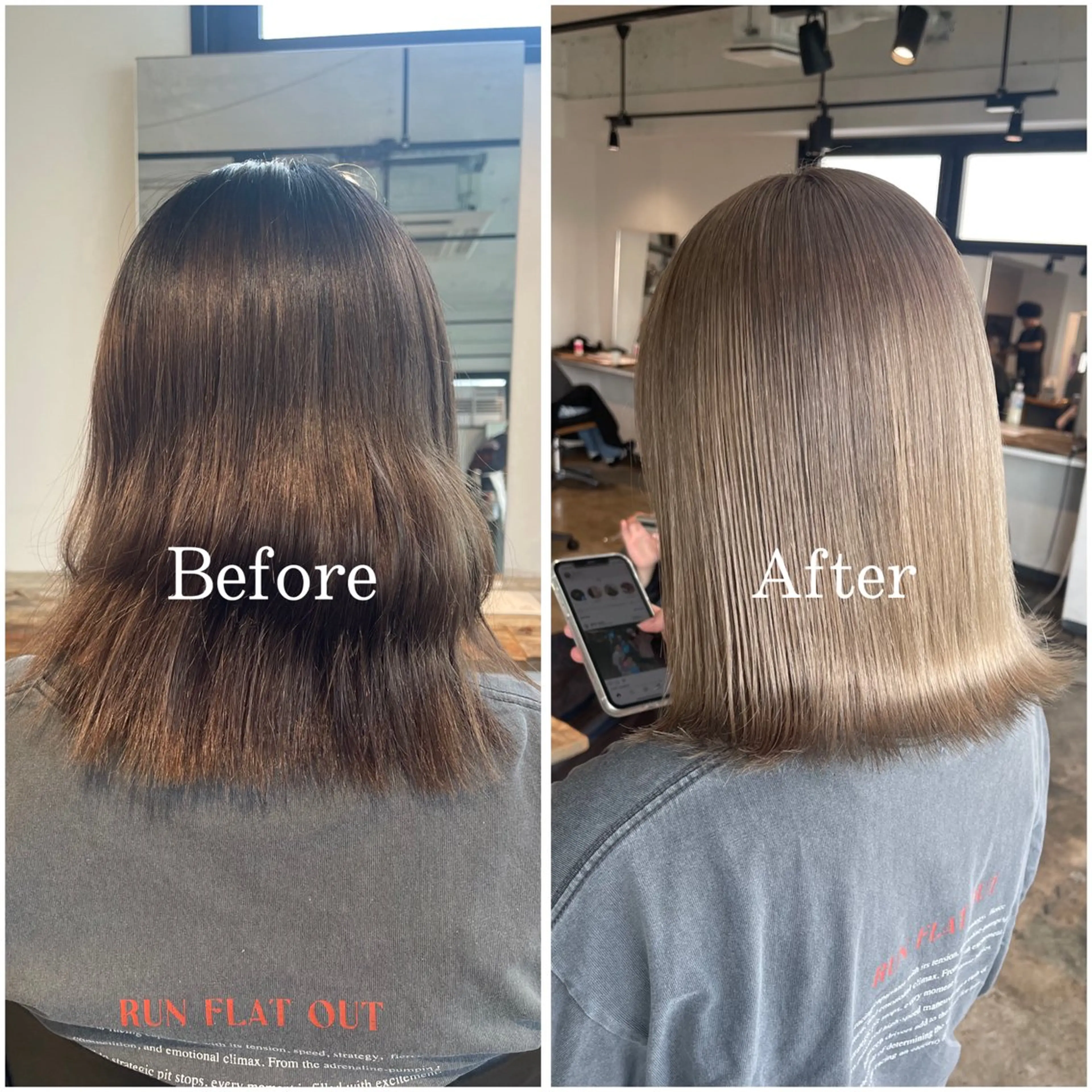 ミディアム カラー ブリーチ デザインカラー ハイトーンカラー ヘアカラー ムラ修正/ ハイトーン💖Riaのヘアスタイル