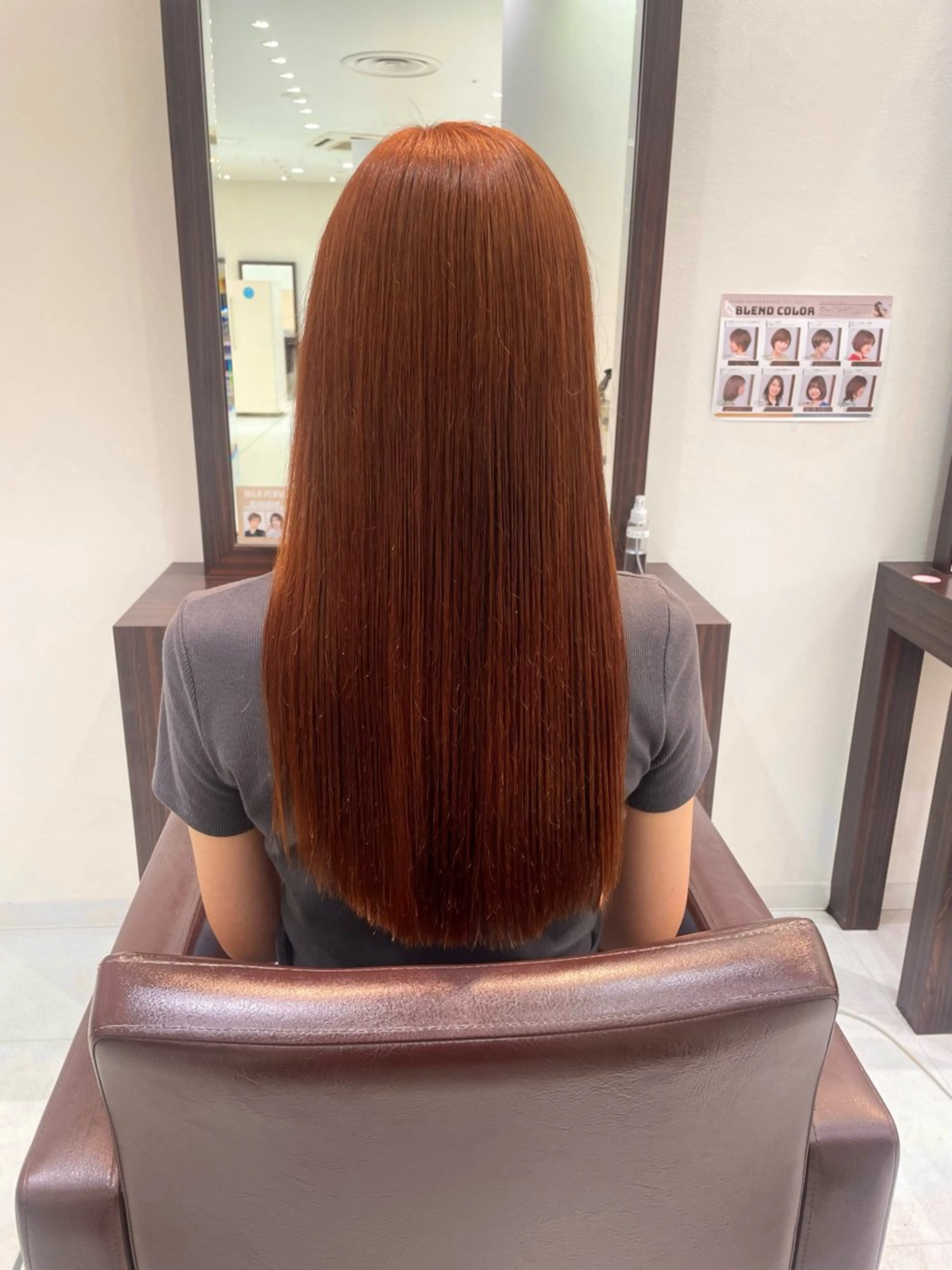 ロング カラー ブリーチ ブラウンカラー ダブルカラー ブリーチなしカラー オレンジ カット ヘアカラー トリートメント TAYA千葉そごう店所属・【千葉駅南口歩1分】 MAKAのヘアスタイル