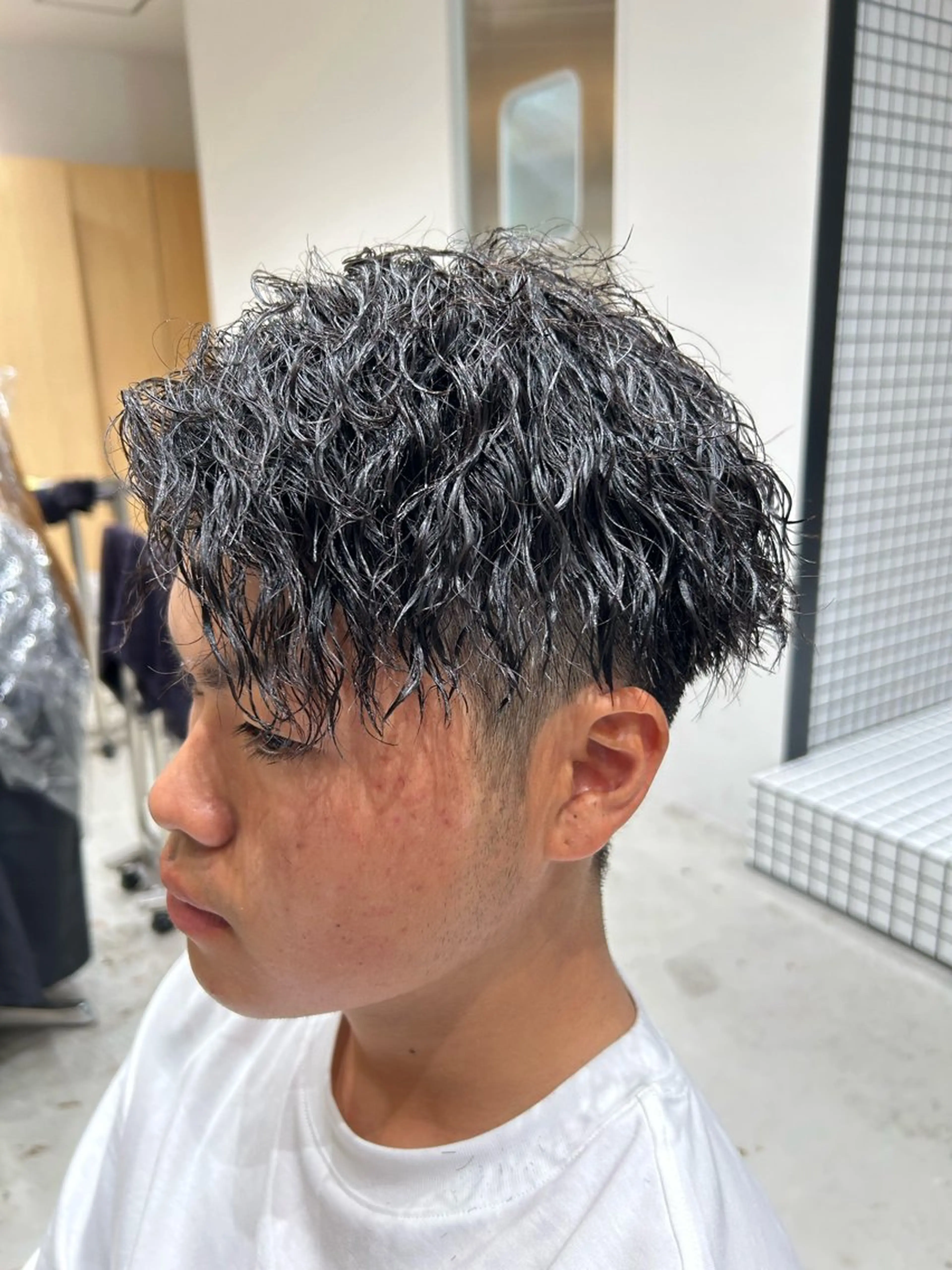 パーマ メンズ フェードカット メンズパーマ カット パーマ 🐲ツイスパ🐲 フェード/龍のヘアスタイル