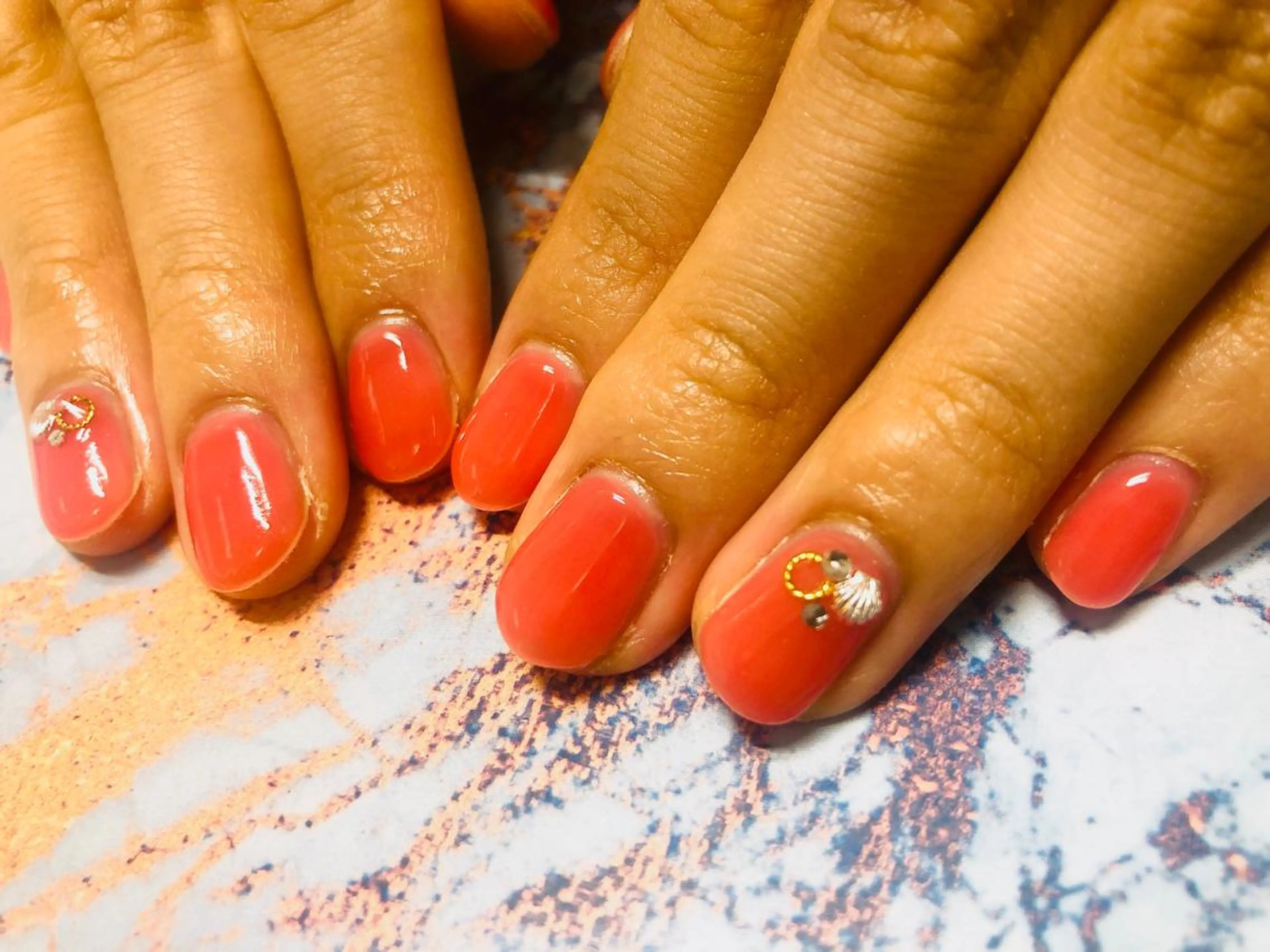 ネイル クリアネイル 氷ネイル・うるうるネイル ピンク ハンドネイル Mogu nail 二子玉川のネイルデザイン