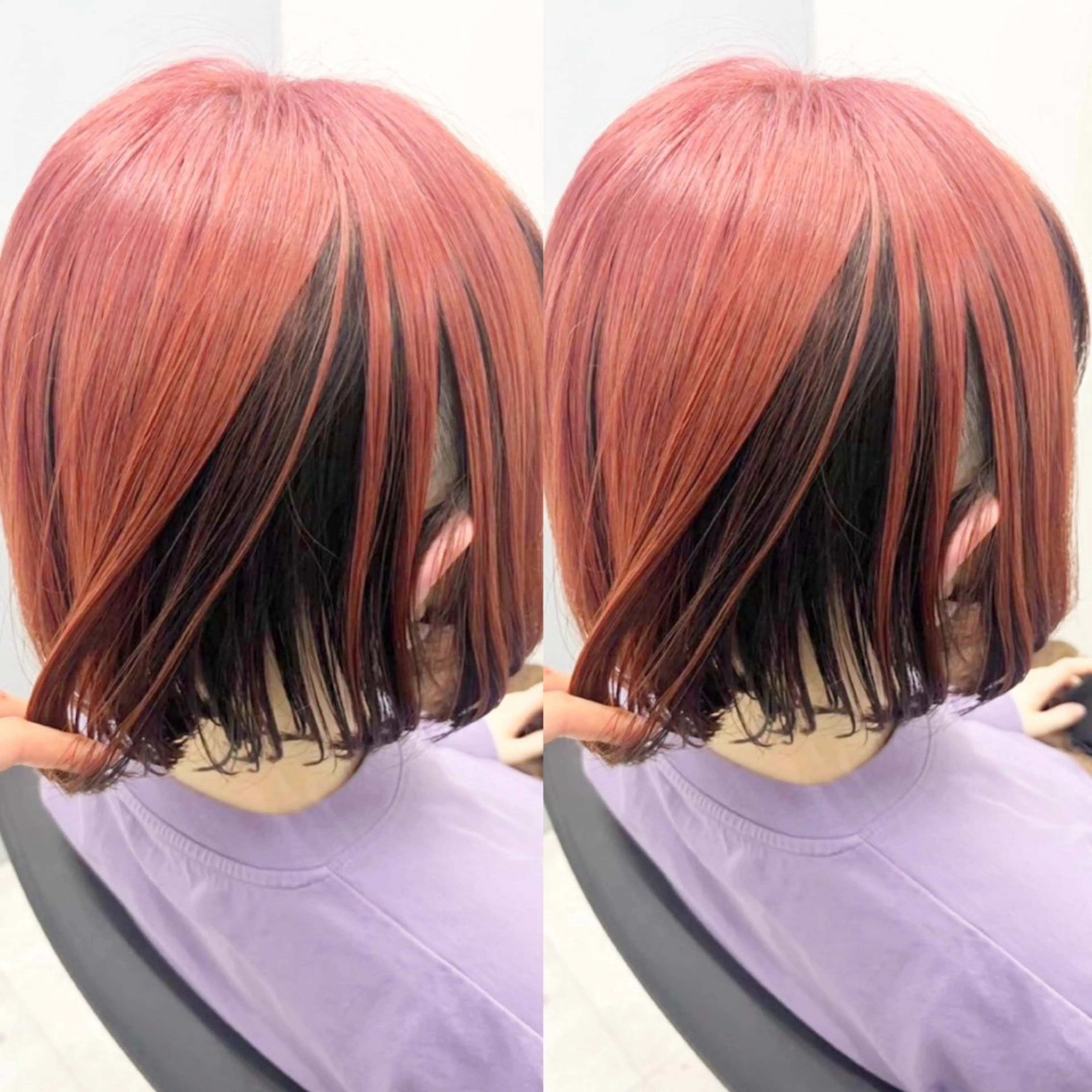 ミディアム カラー カット ヘアカラー トリートメント 顔周り🎀 ハイトーン🎀愛美のヘアスタイル