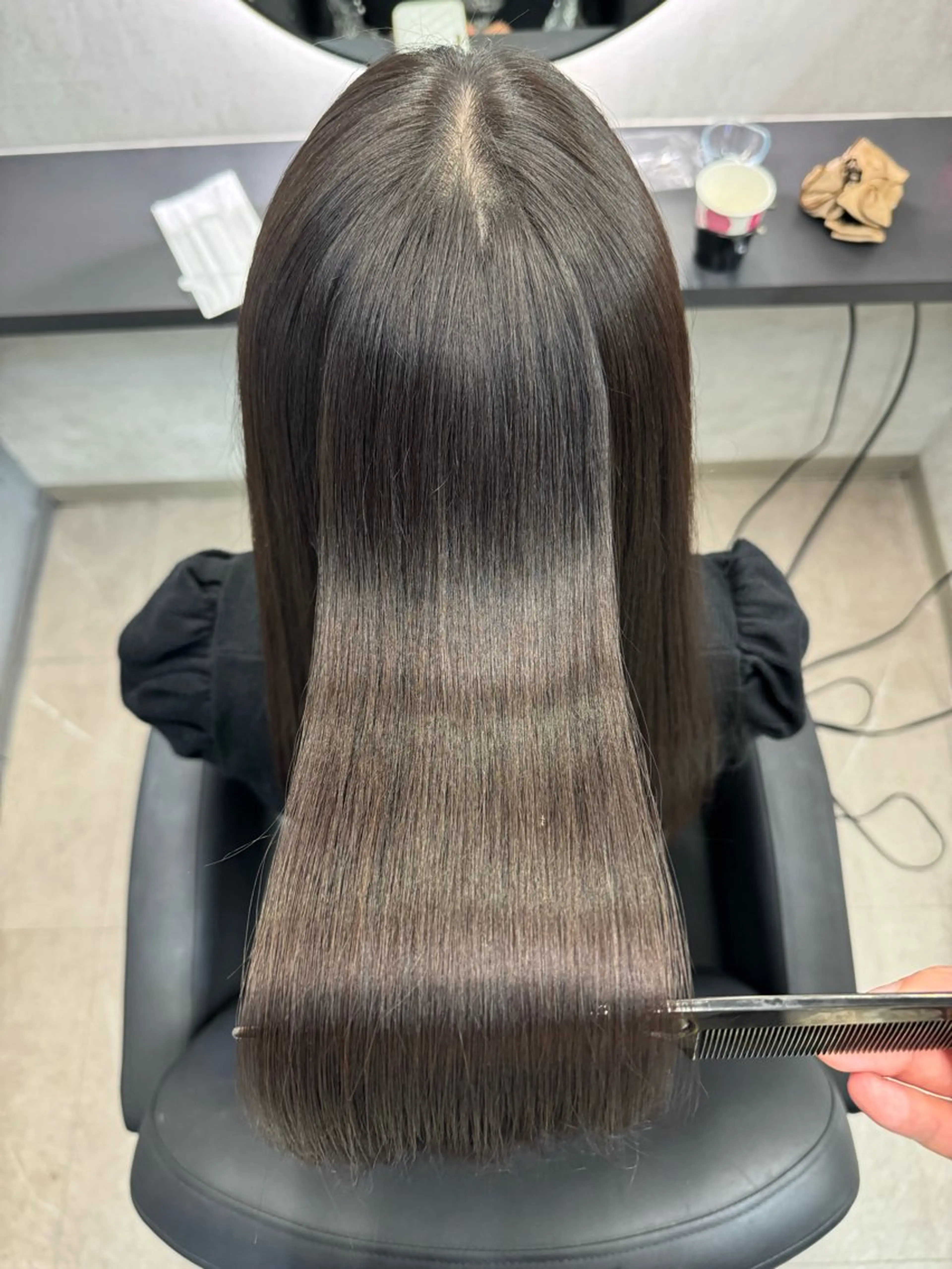 ロング カット ヘアカラー 縮毛矯正 トリートメント XYZ所属・縮毛矯正/髪質改善 韓国風/MIKIYAのヘアスタイル