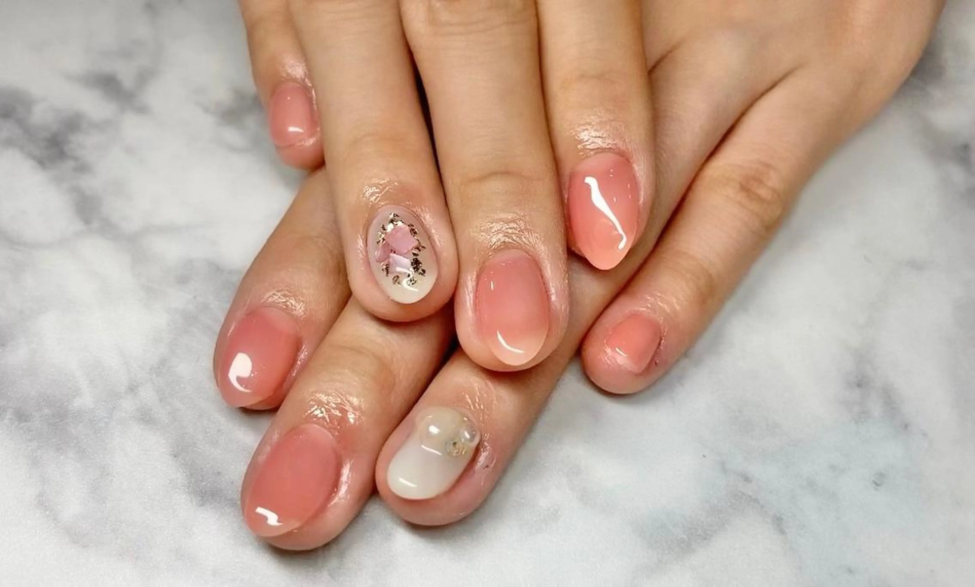 ネイル 長さ出し ジェルネイル 韓国ネイル マグネットネイル 持ち込み ハンドネイル Nail&eye Belire 新宿のネイルデザイン