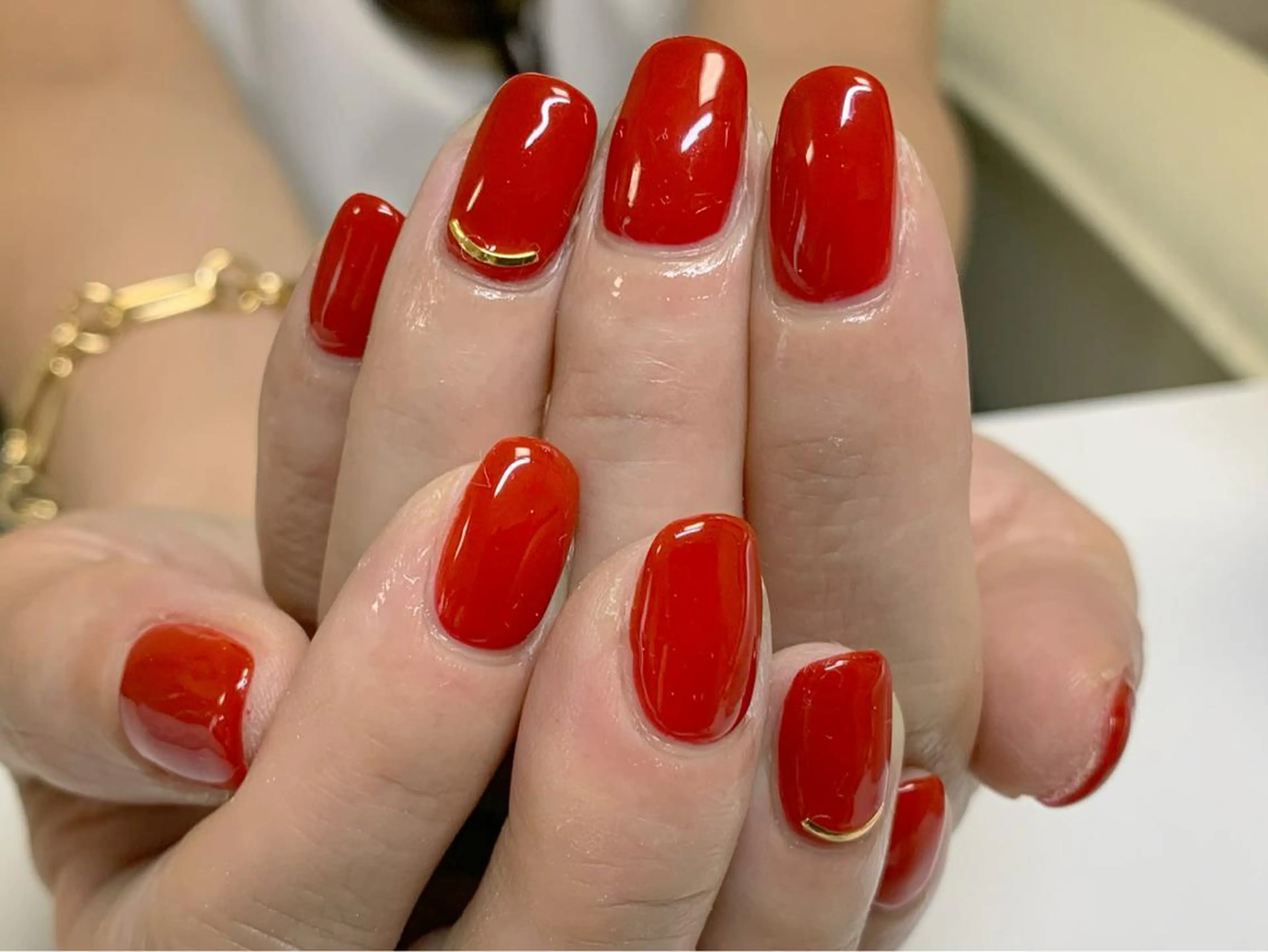 【オフ無し】シンプルA(ワンカラーorラメグラデーション)の写真