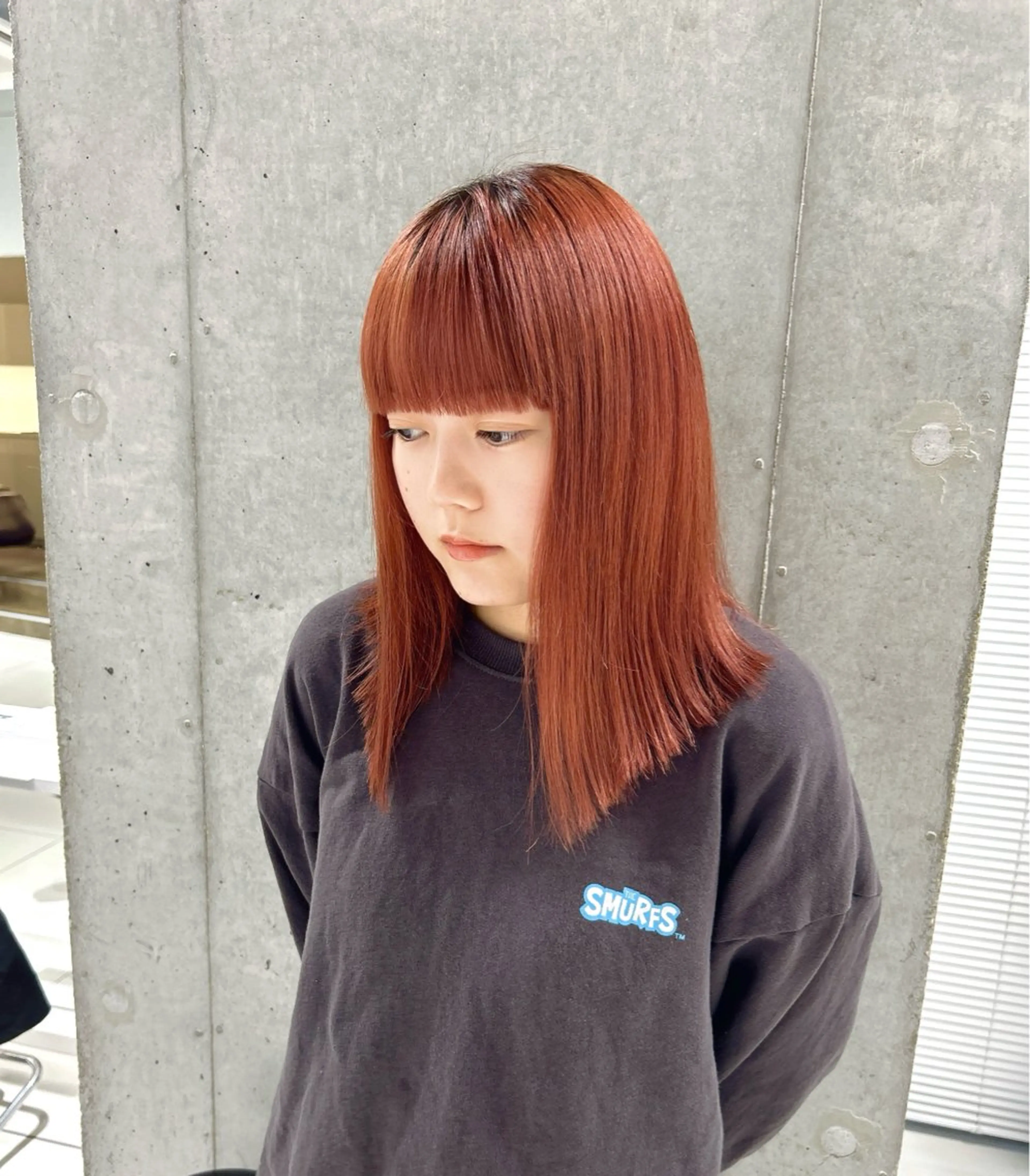 ミディアム カラー トリートメント カット ヘアカラー トリートメント shizuna/天神 /メンズ/ボブのヘアスタイル