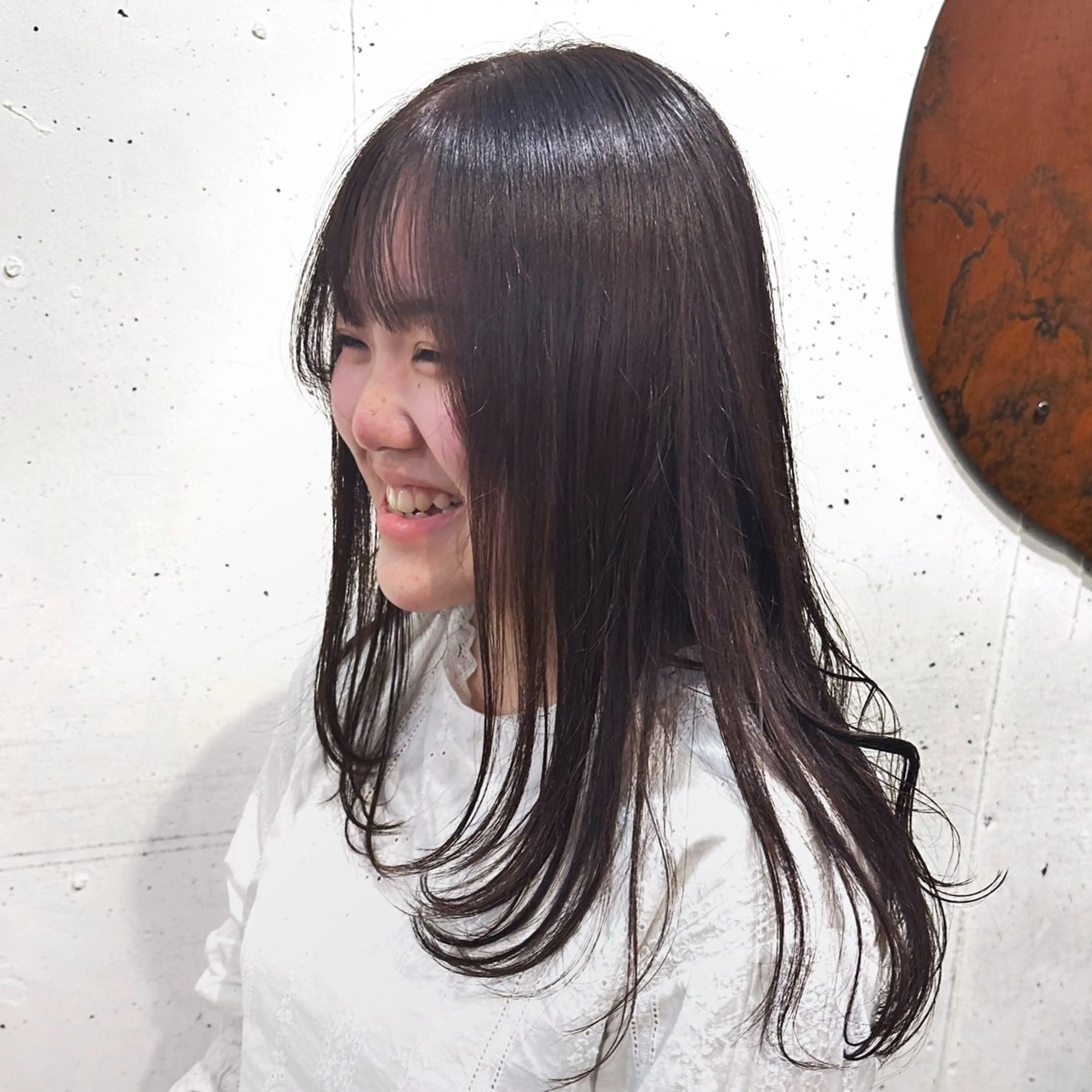 セミロング 顔周りカット レイヤーカット ボブ/ショート /🦋服部ルミナ🦋のヘアスタイル