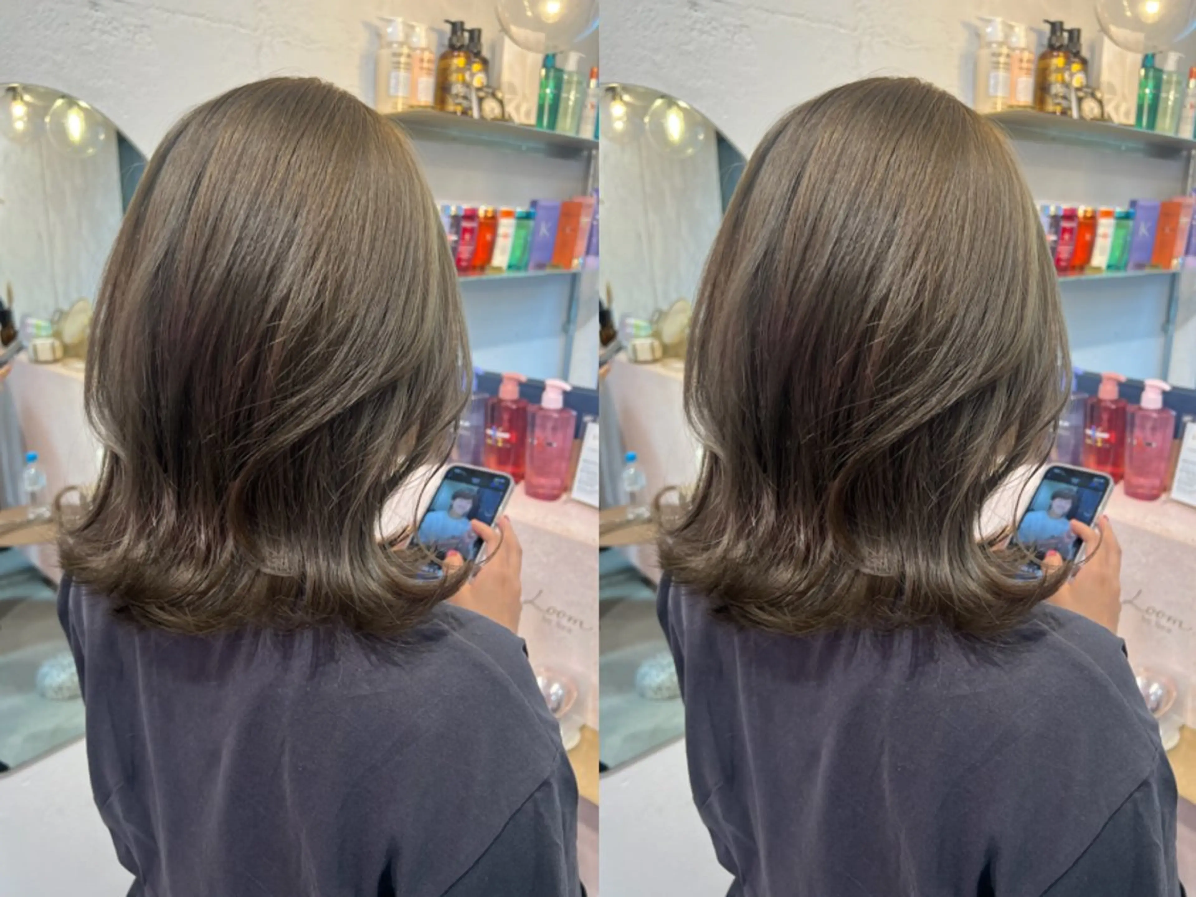 理想の髪色に💜ブリーチ＋フルカラー＋カット＋トリートメントの写真