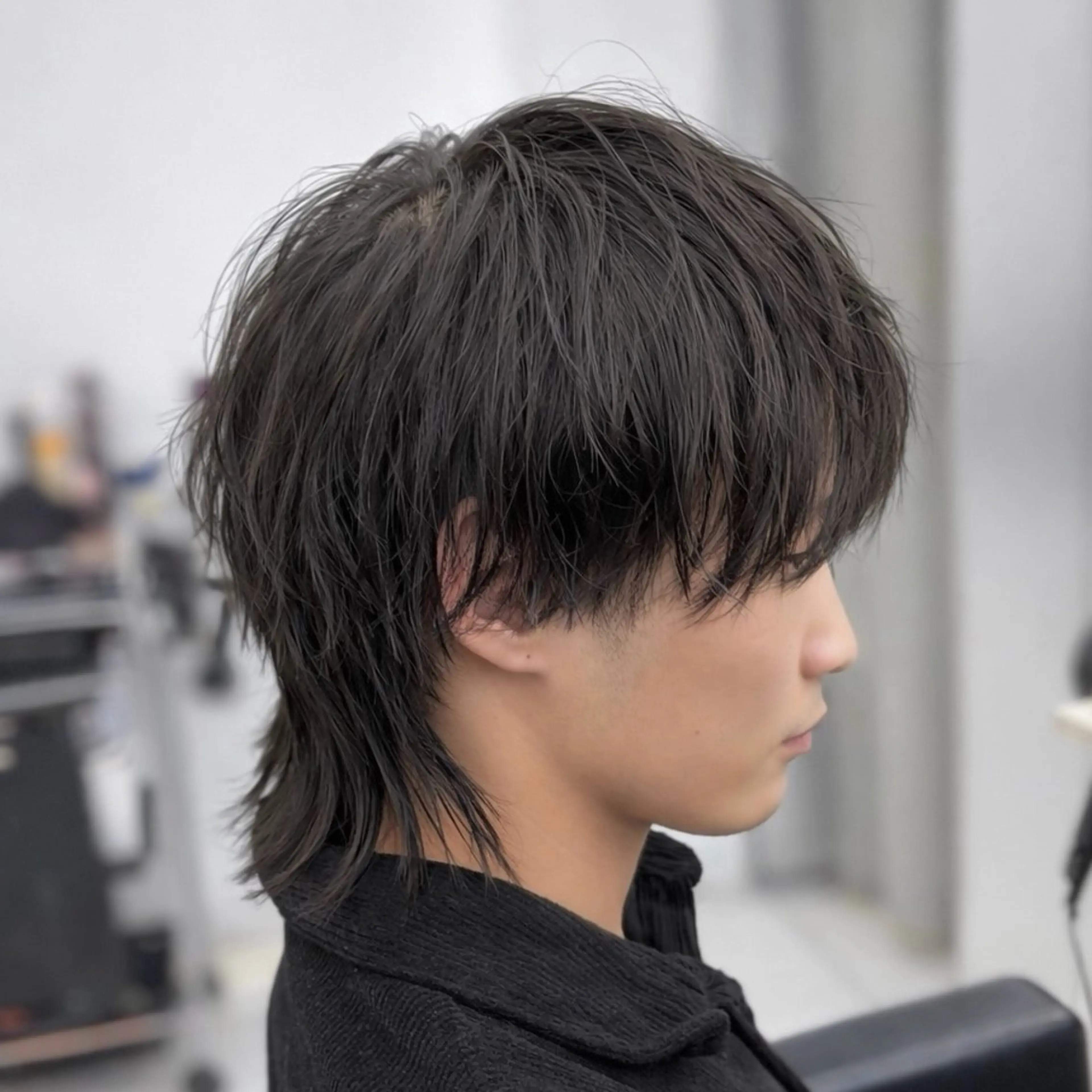 ミディアム メンズ カット ʜᴀʀᴜᴋᴀ♱メンズ ウルフ/ブリーチのヘアスタイル