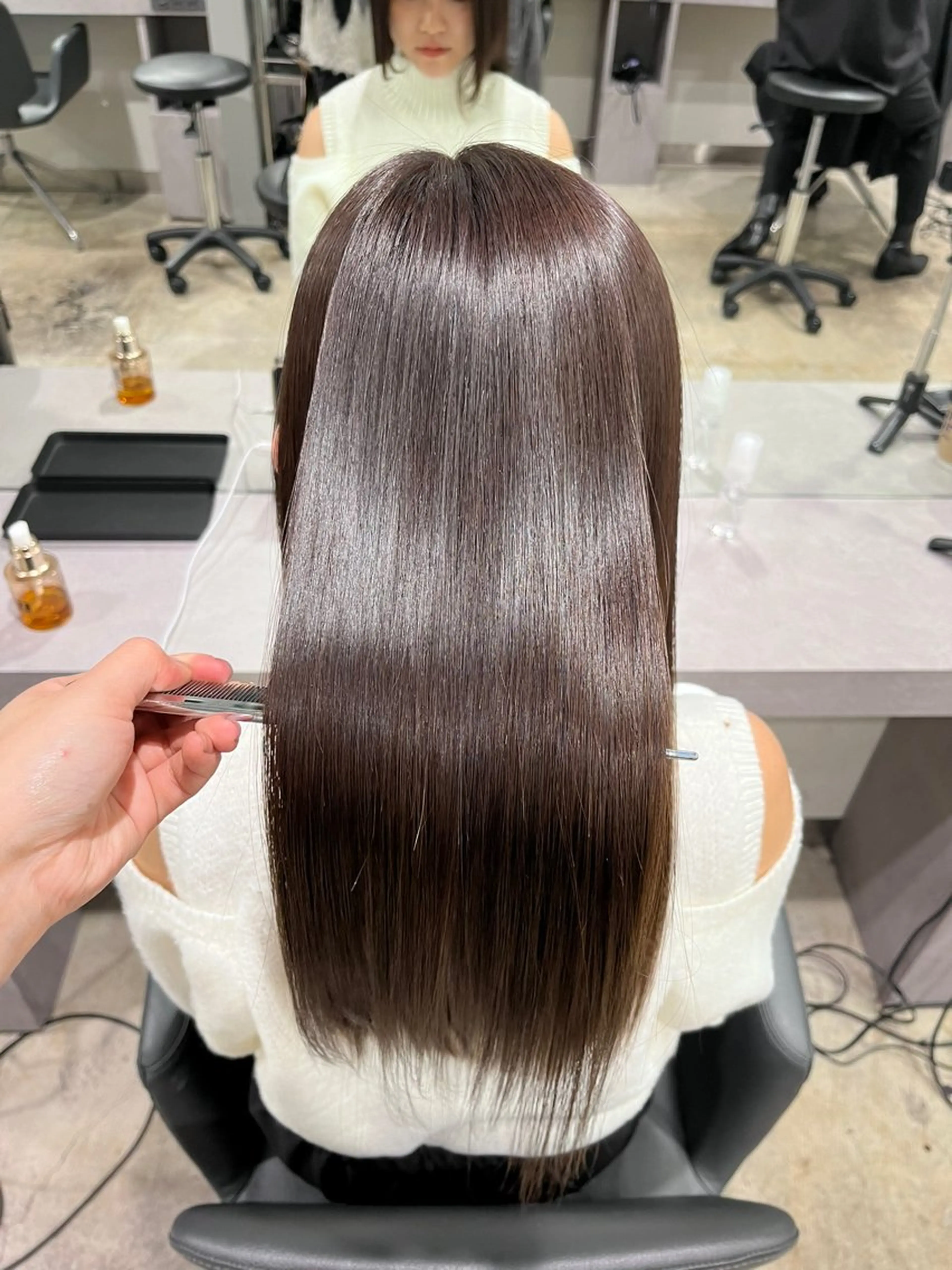 ミディアム 美髪×縮毛矯正 水上真由美😘のヘアスタイル