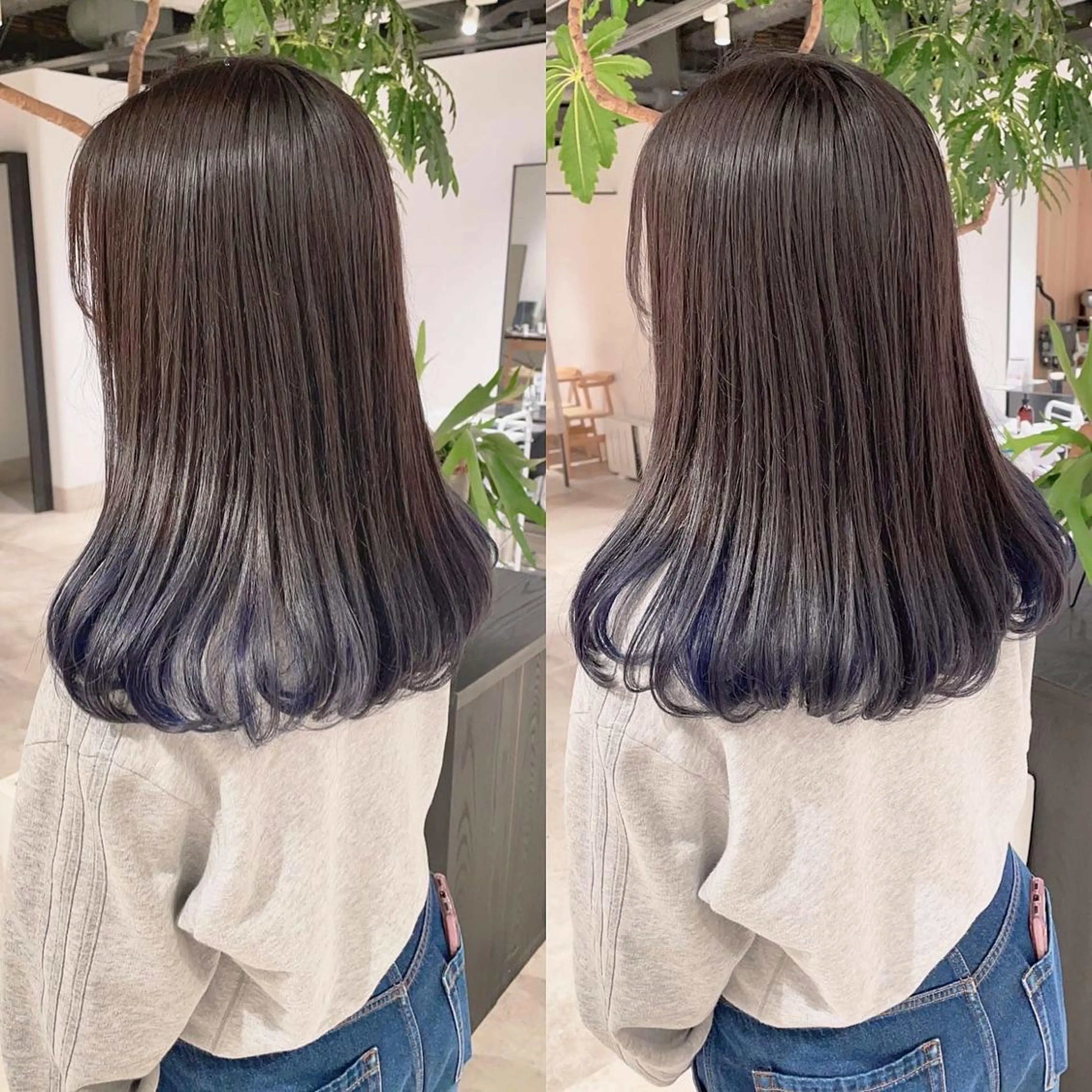 セミロング カラー ヘアカラー トリートメント 渋谷:インナーカラー ／🍒エリカ🍒のヘアスタイル