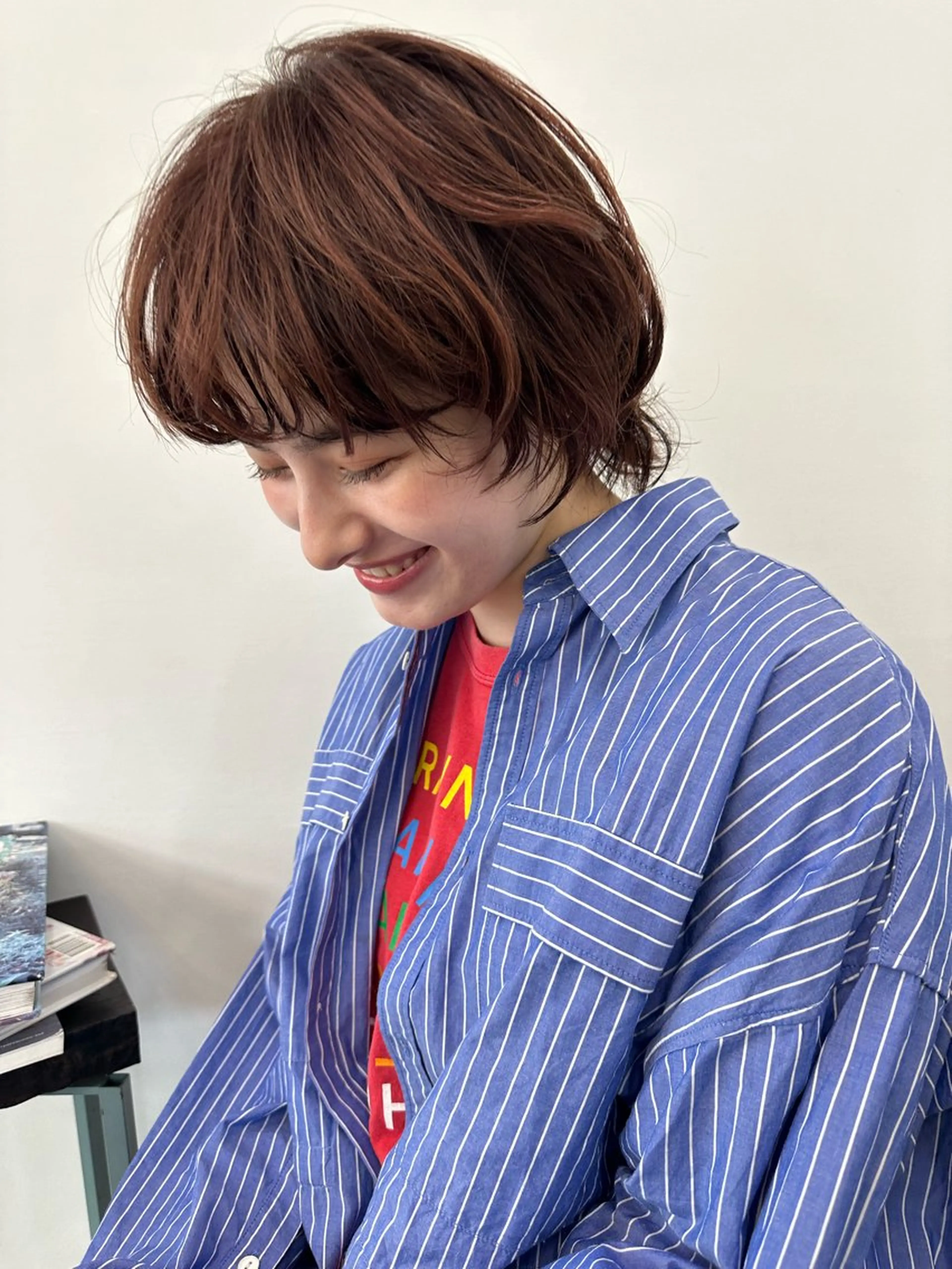 ショート パーマ ショートヘア ウルフカット OLSEN D.B.A BALLOON HAIR所属・さとう あやかのヘアスタイル