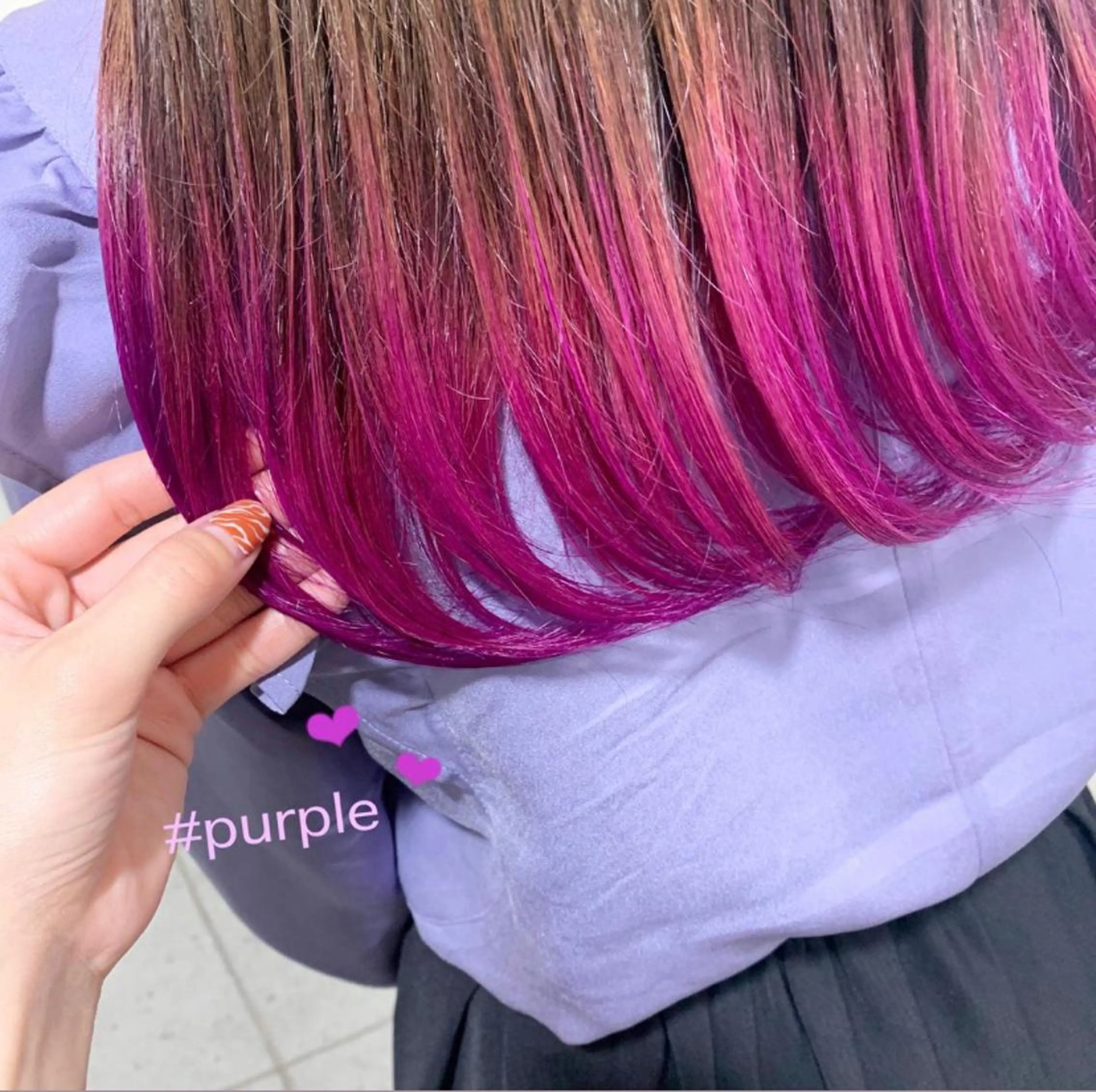 ロング カラー ブリーチ カット ヘアカラー トリートメント 🌷お洒落推しカラー moe🐰🌷のヘアスタイル