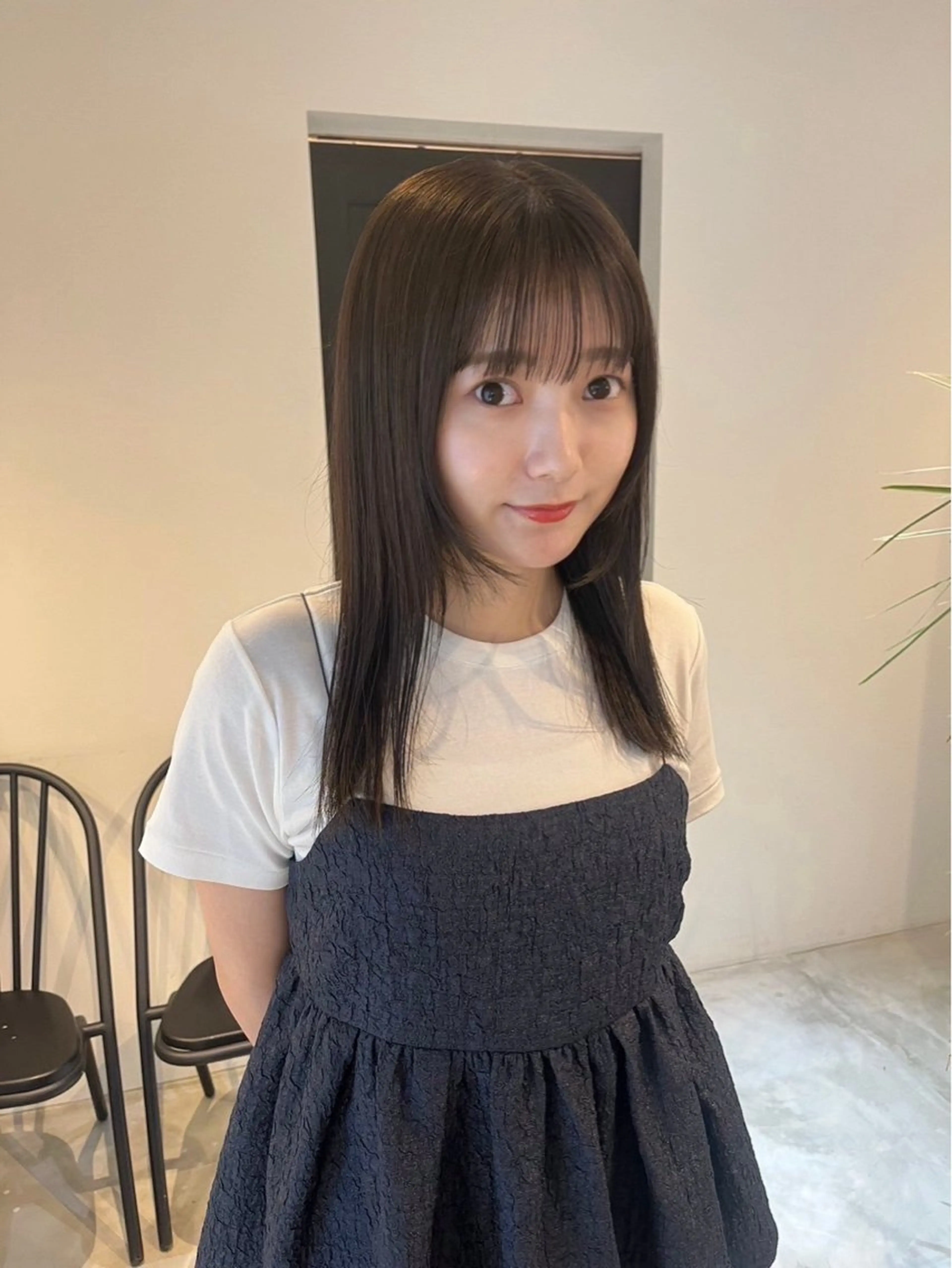 前髪カット+透け感イルミナカラー🌚✨️の写真