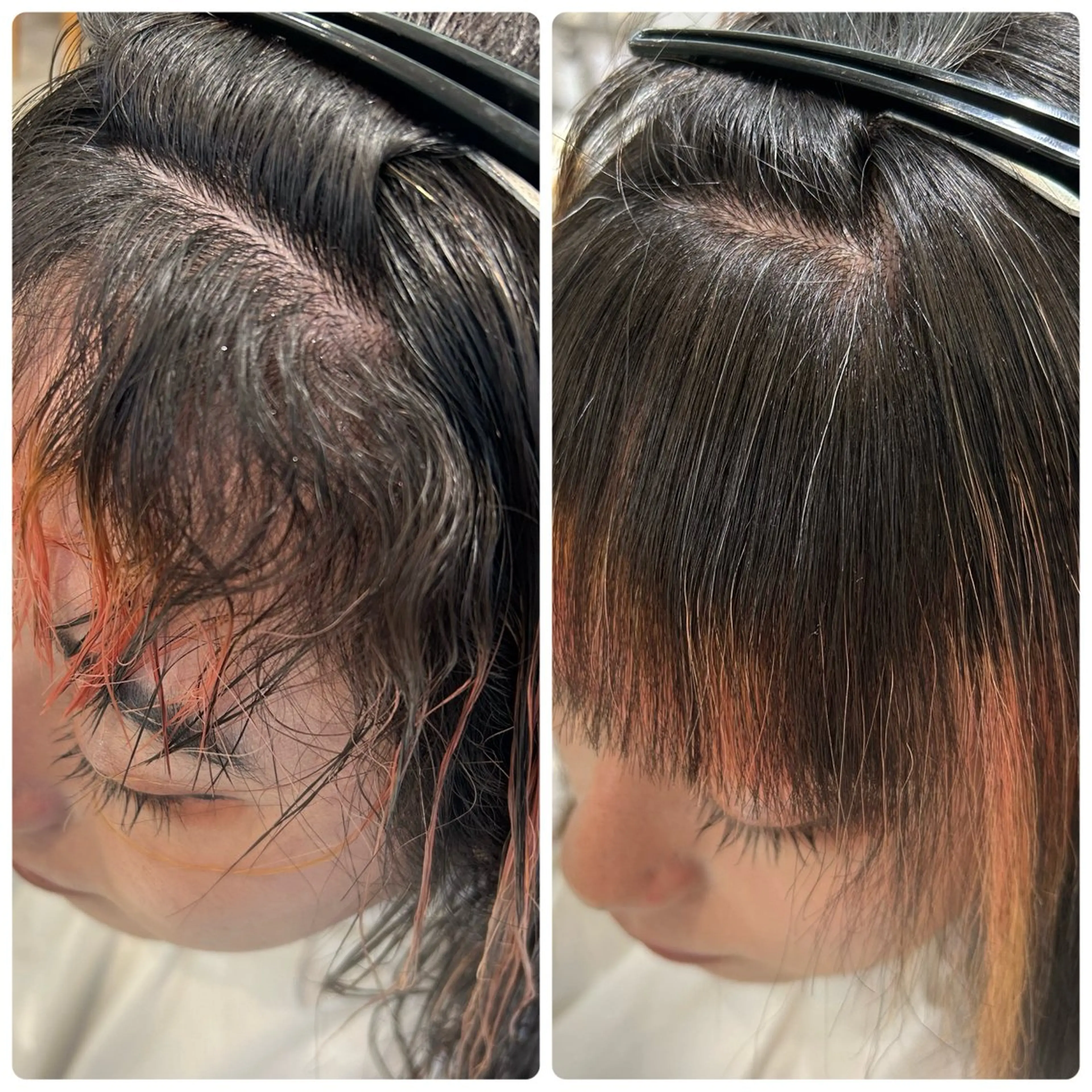 ミディアム パーマ 縮毛矯正の達人呉 大和のヘアスタイル