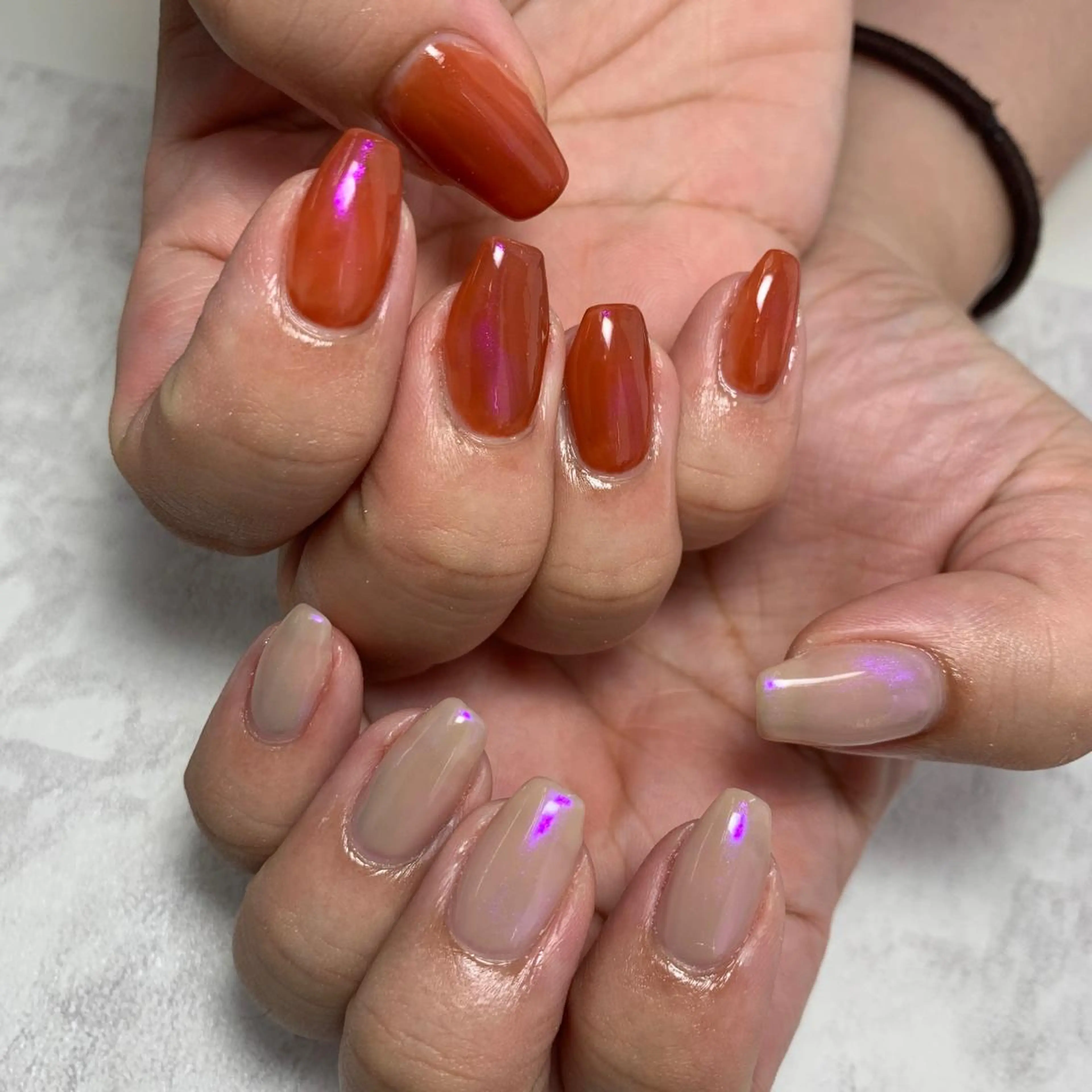 ネイル 氷ネイル・うるうるネイル ミラーネイル Li aile eye&nailのネイルデザイン