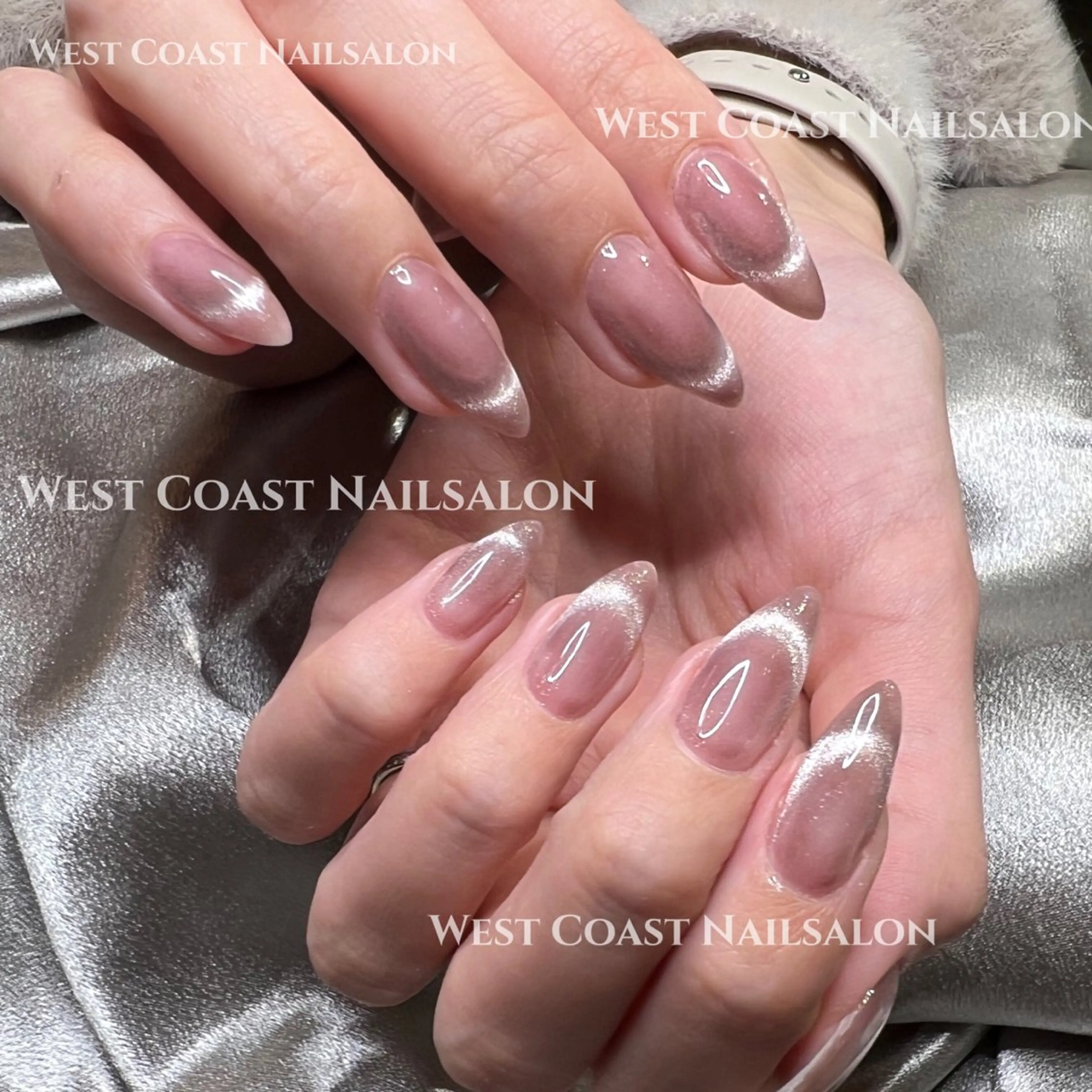 ネイル リボン、ガーリー パーツ放題専門店のネイルデザイン