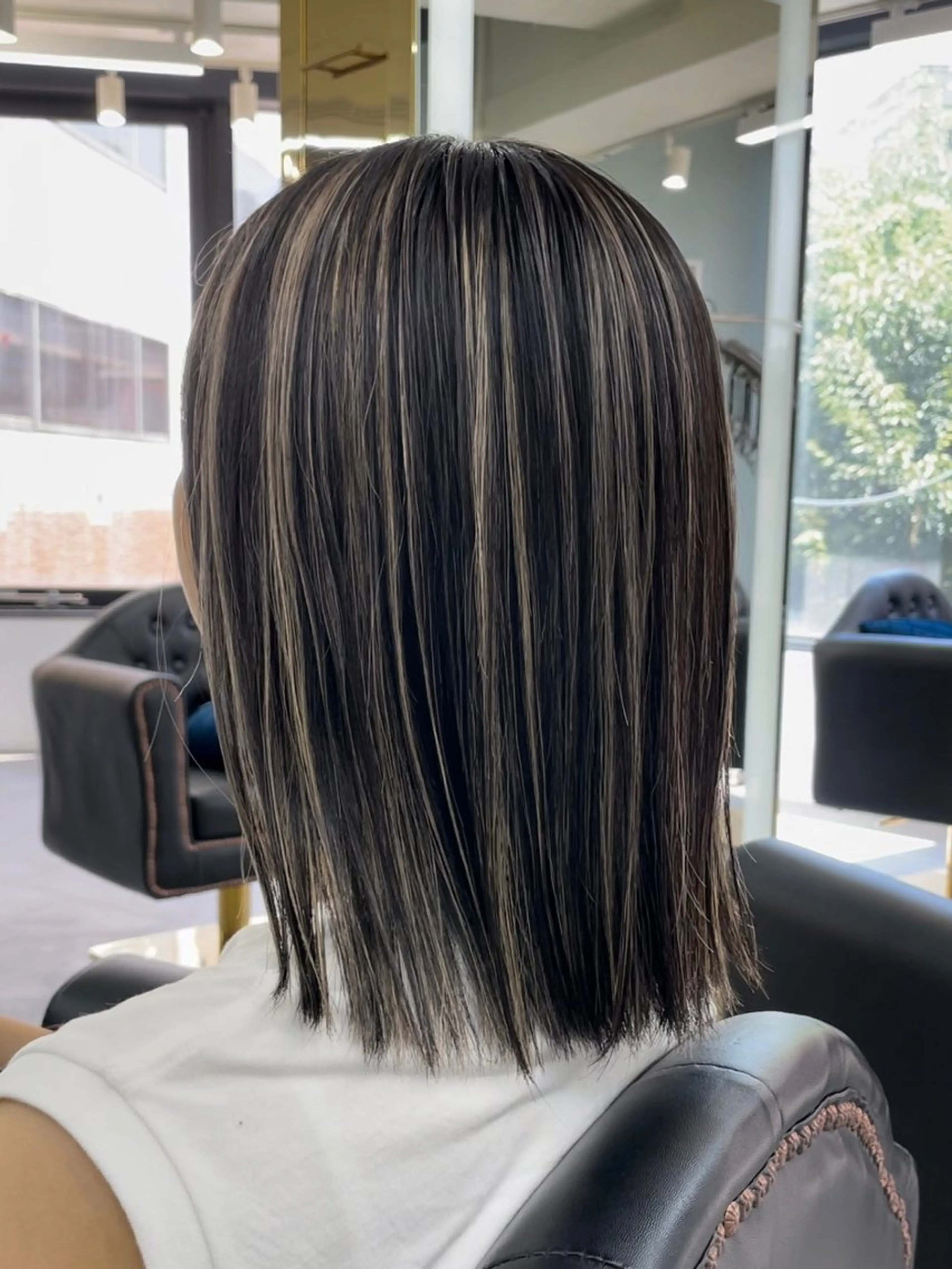 ミディアム ハイライト senjyu GINZA所属・バレイヤージュ/ハイ ライト/庄司鉄平のヘアスタイル