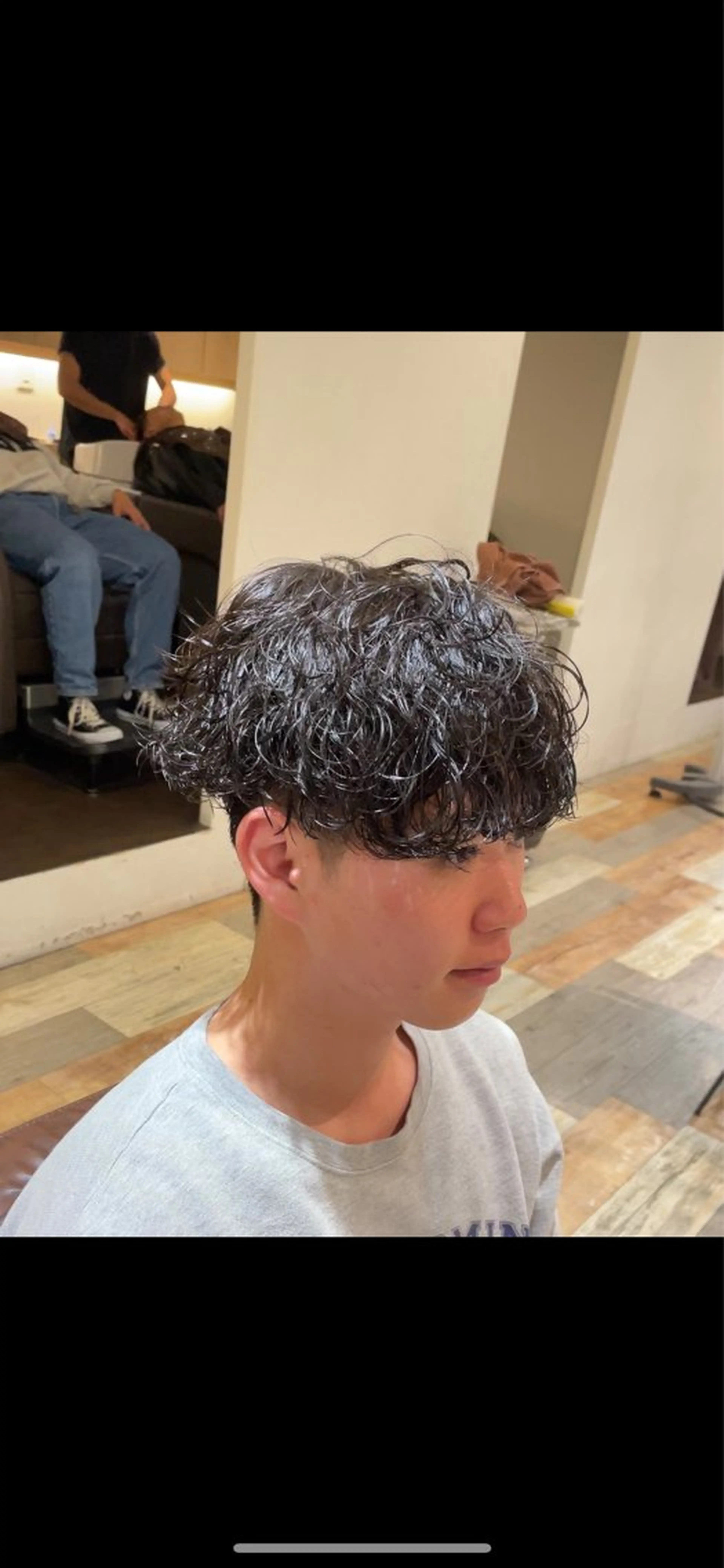 メンズ 波巻きスパイラル/ メンズパーマ/ゆうひのヘアスタイル