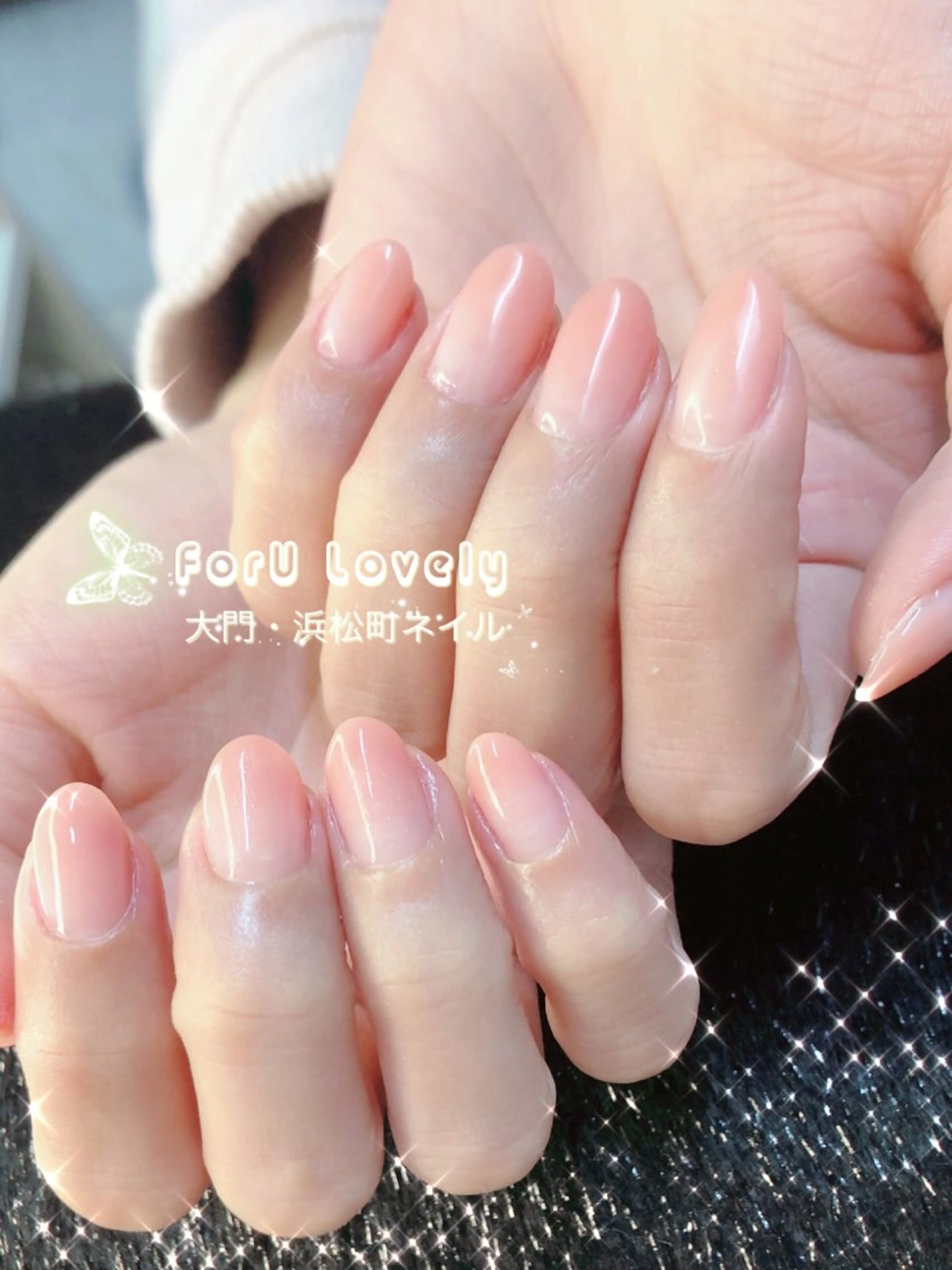 ネイル 桜ネイル フットネイル フレンチネイル ジェルネイル ラメ(グリッター) ハンドネイル ハンドケア 大門浜松町 ネイルのネイルデザイン