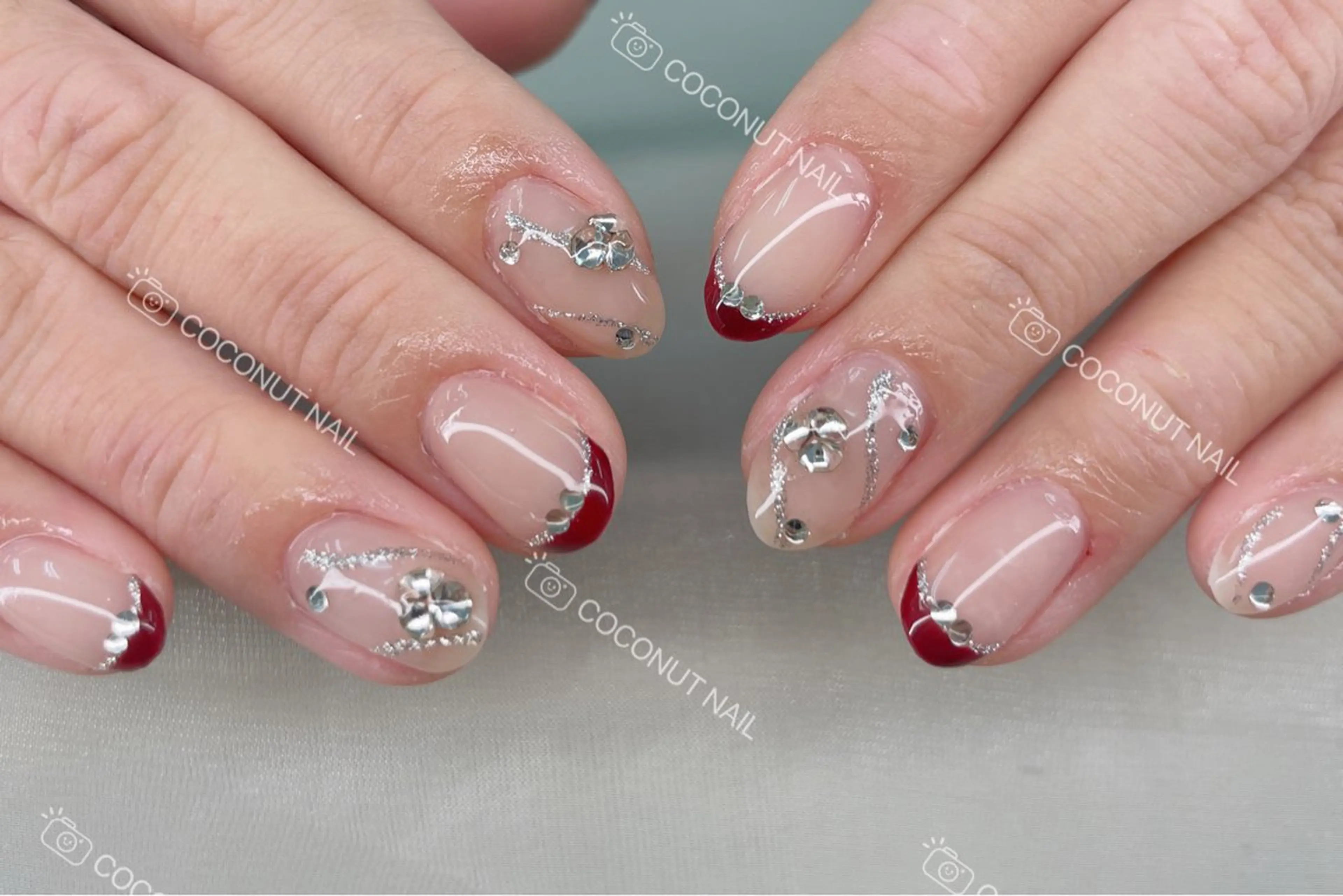 ネイル べっ甲ネイル フレンチネイル キラキラネイル マグネットネイル 大理石ネイル(マーブル) 神田 ココナッツのネイルデザイン