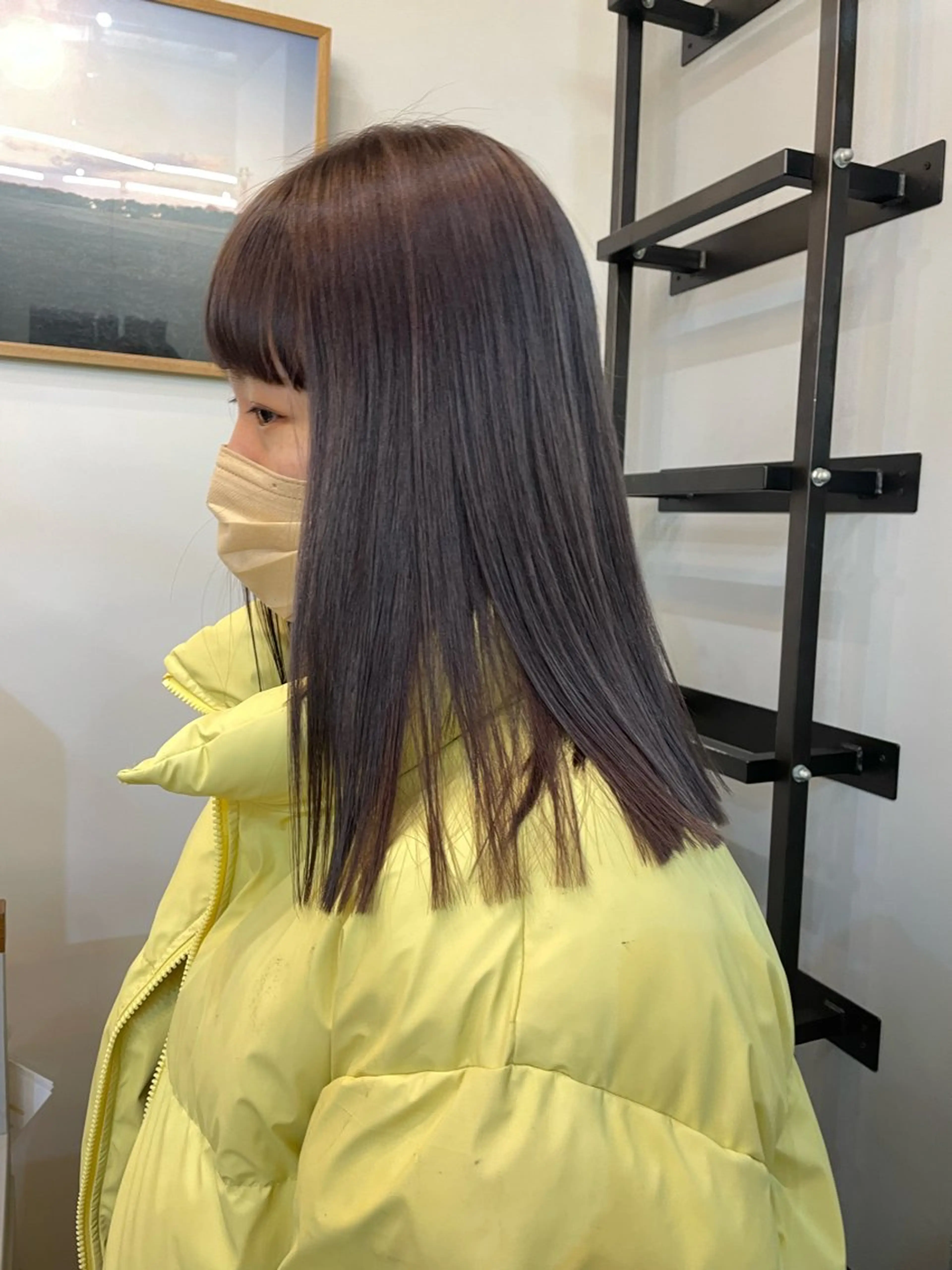 セミロング カラー ブリーチ グレージュ OLSEN D.B.A BALLOON HAIR所属・さとう あやかのヘアスタイル