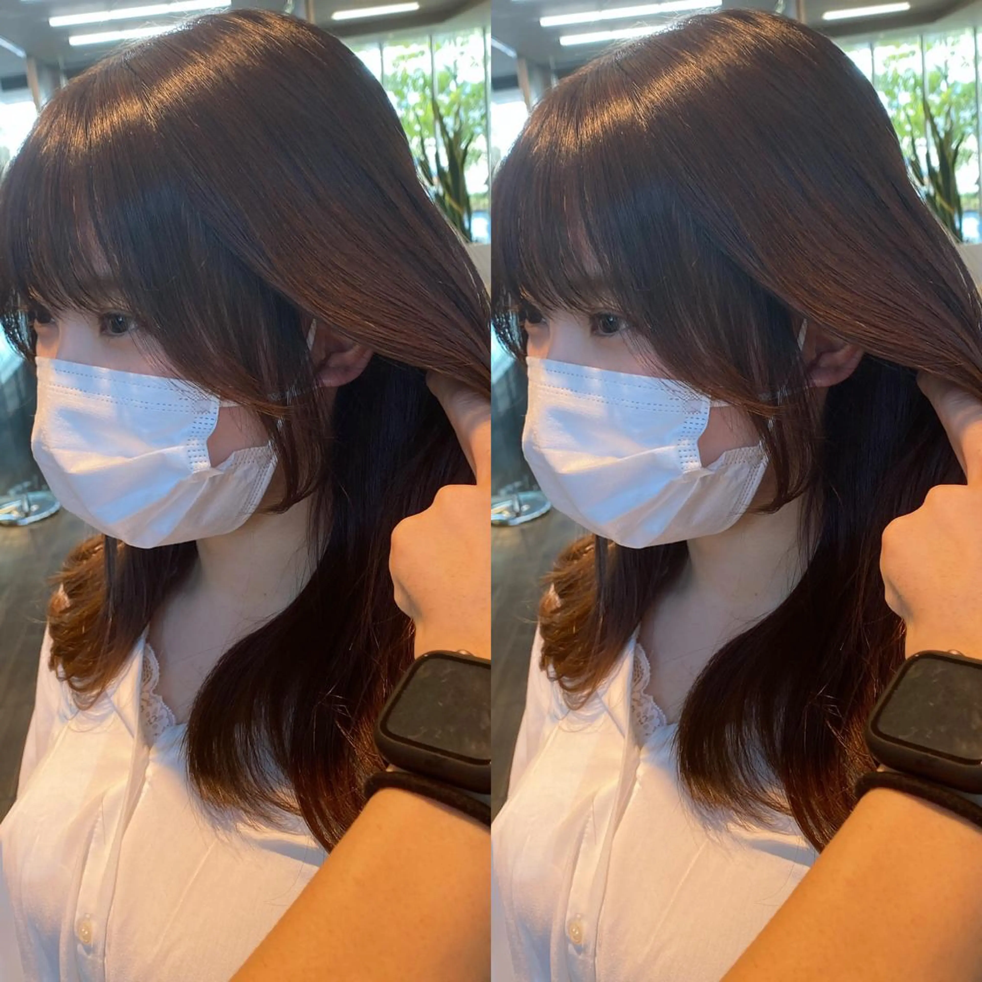 ロング ヘアアレンジ 顔周りカット カット 誰よりも丁寧なカット 🍀小林輝のヘアスタイル