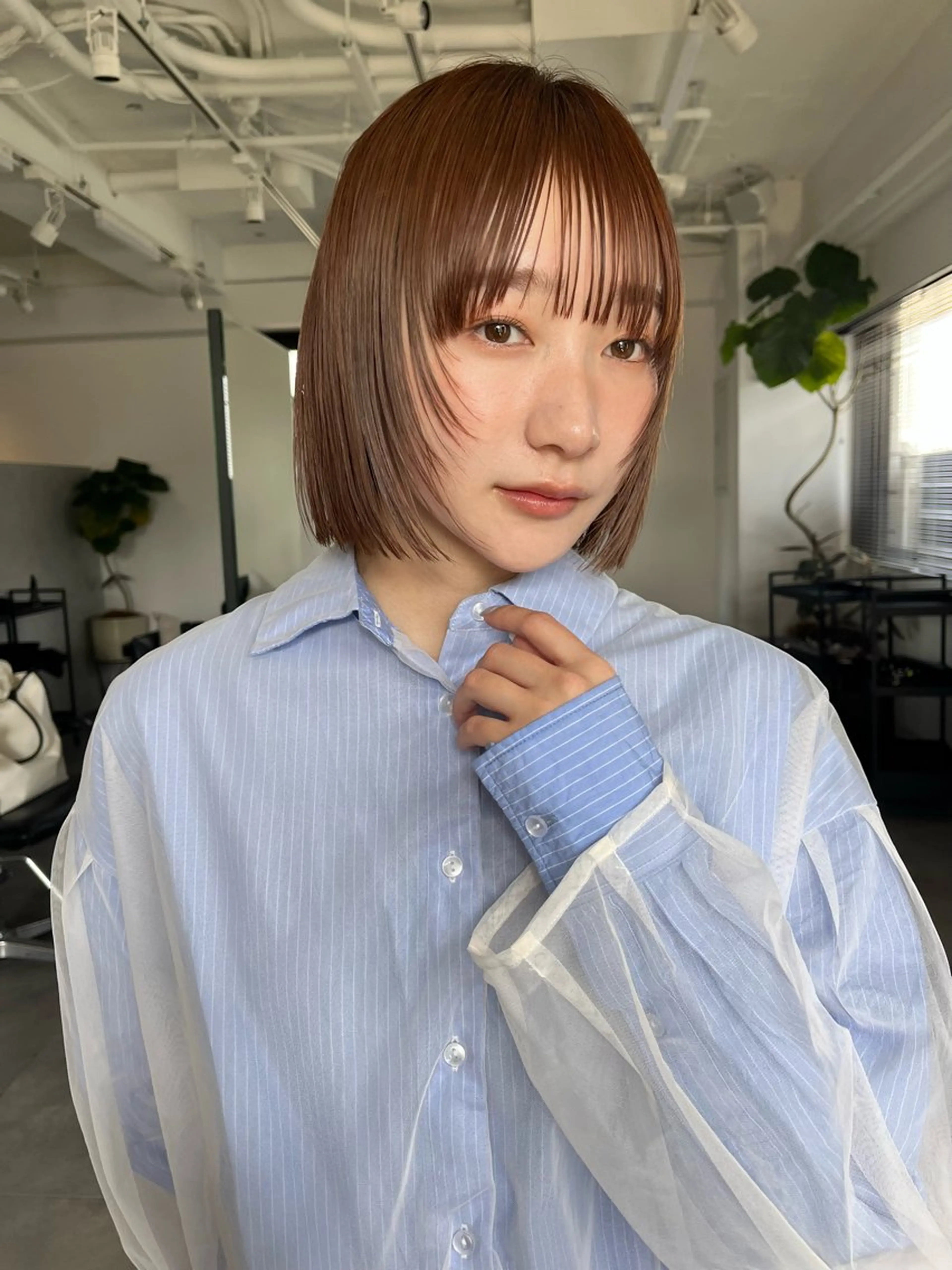 ショート カラー カット ヘアカラー トリートメント 🌼タッセルボブ/シ ョートmoeka🌼のヘアスタイル