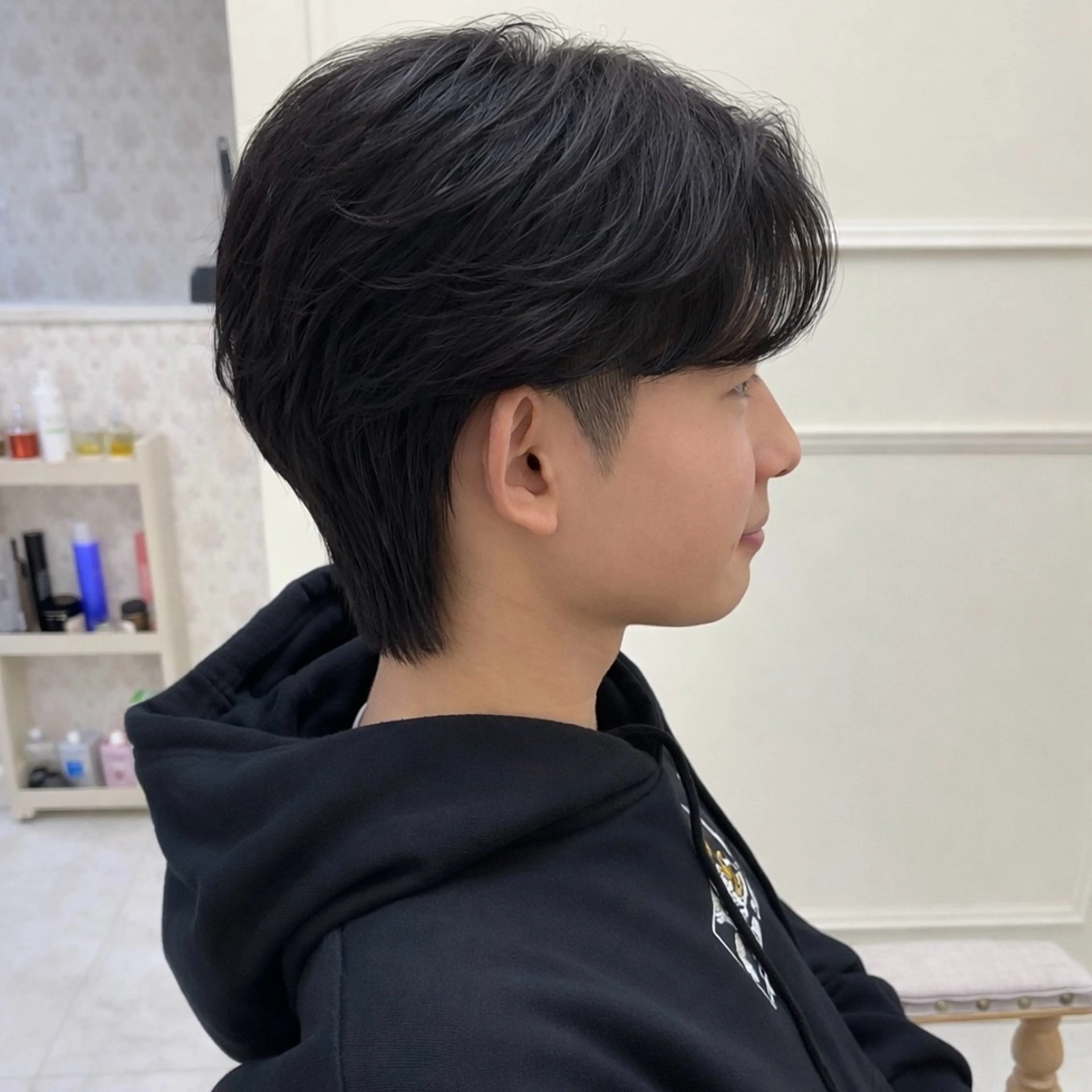 ショート カラー パーマ メンズ カット パーマ CLUTCH天王寺 西藤遥河のヘアスタイル