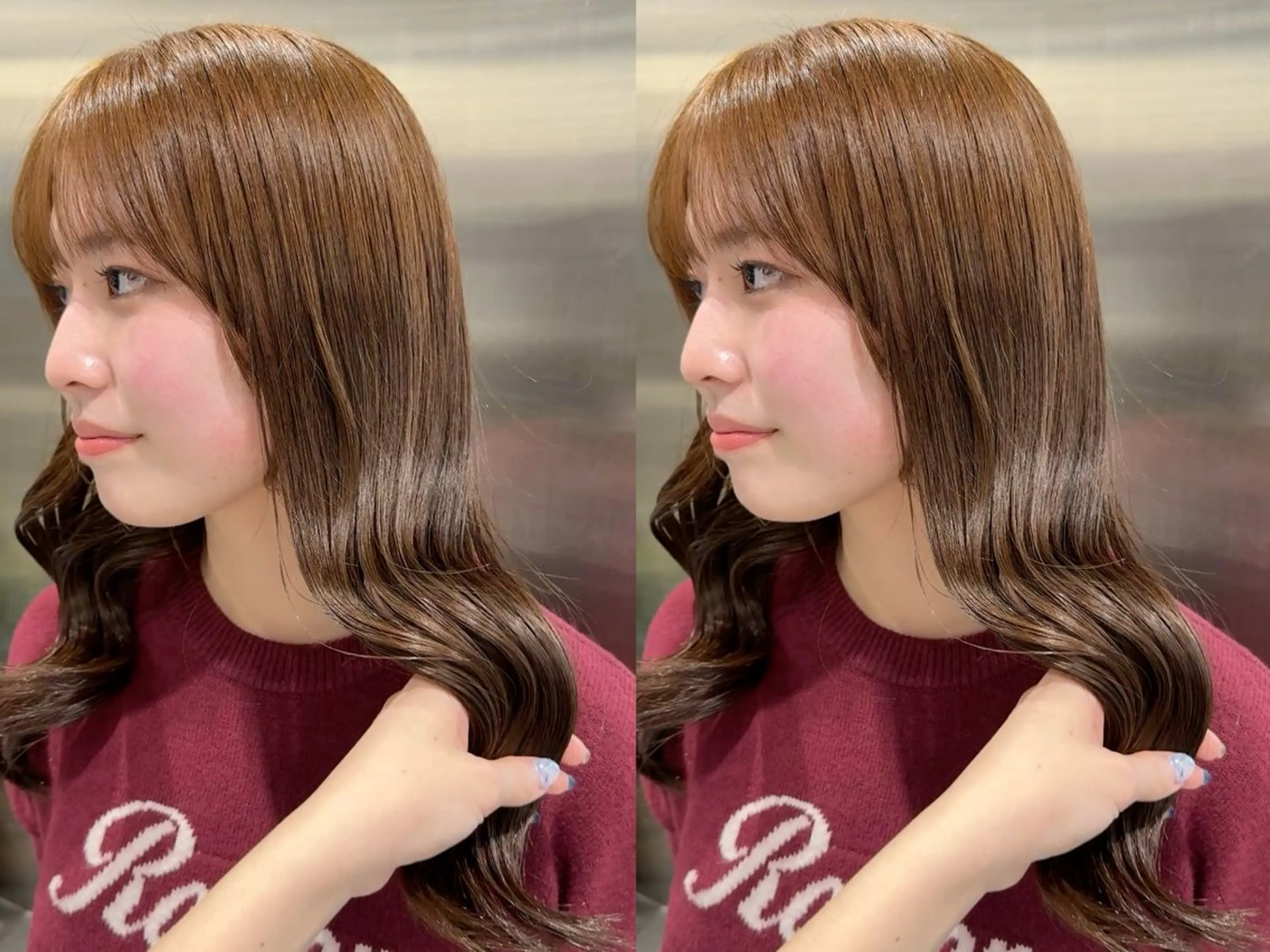 セミロング カラー カット ヘアカラー 冬っぽカラー/ マツエク/ゆきなのマツエク・マツパデザイン