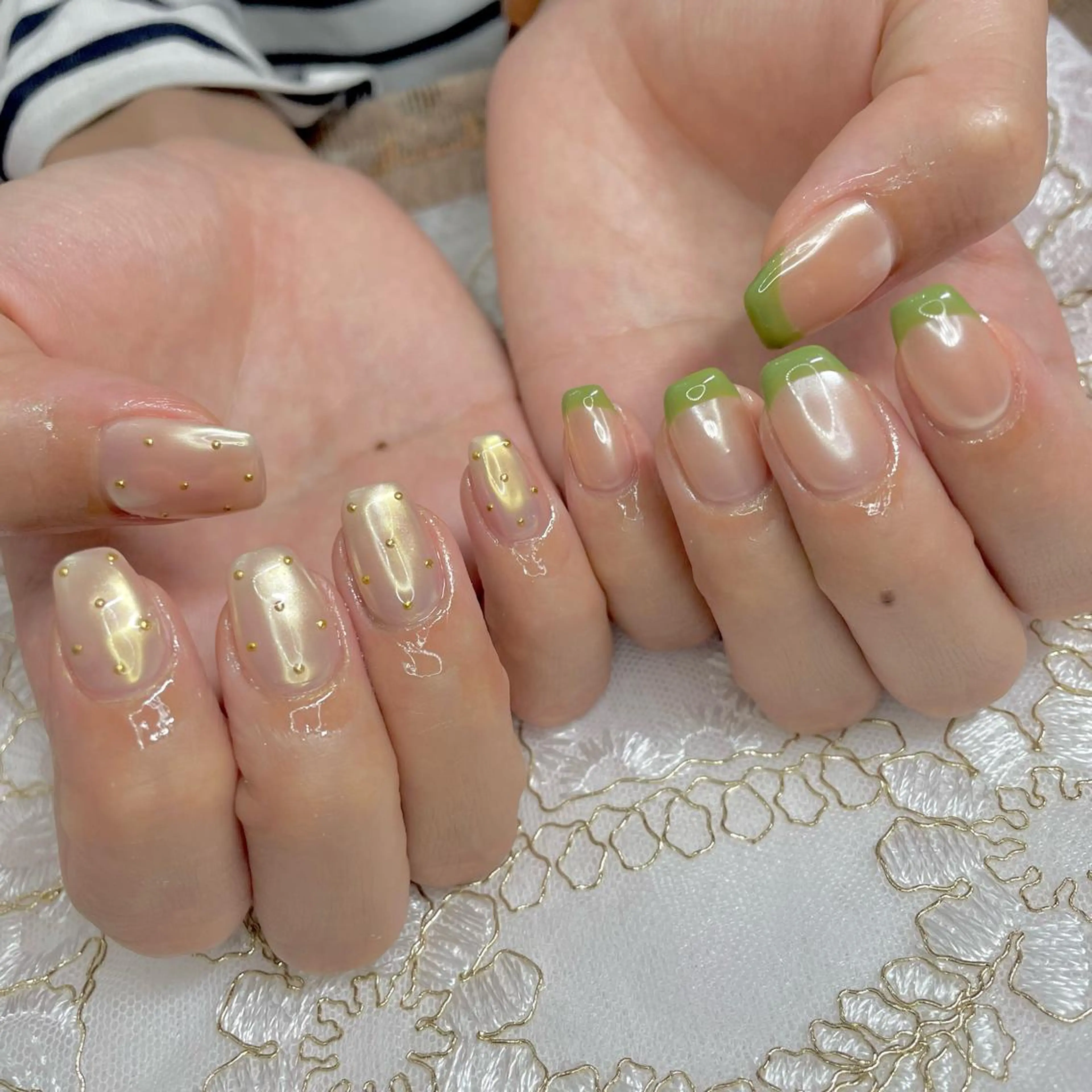 ネイル アートネイル オーロラネイル ジェルネイル 持ち込み ニュアンスネイル J terrace Nailのネイルデザイン