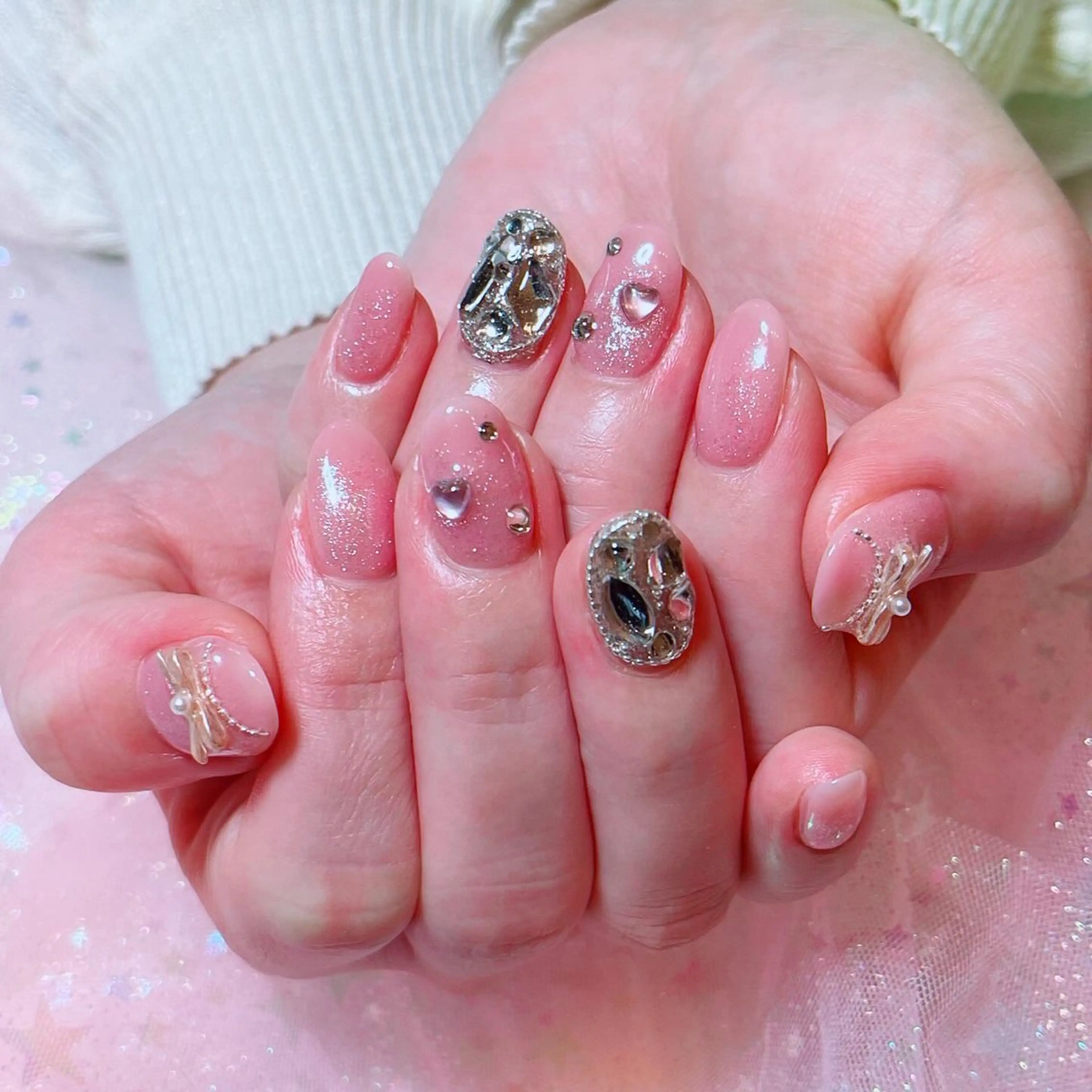 ネイル キラキラネイル ブライダルネイル ruirui.naildesign所属・RUI ☆のネイルデザイン