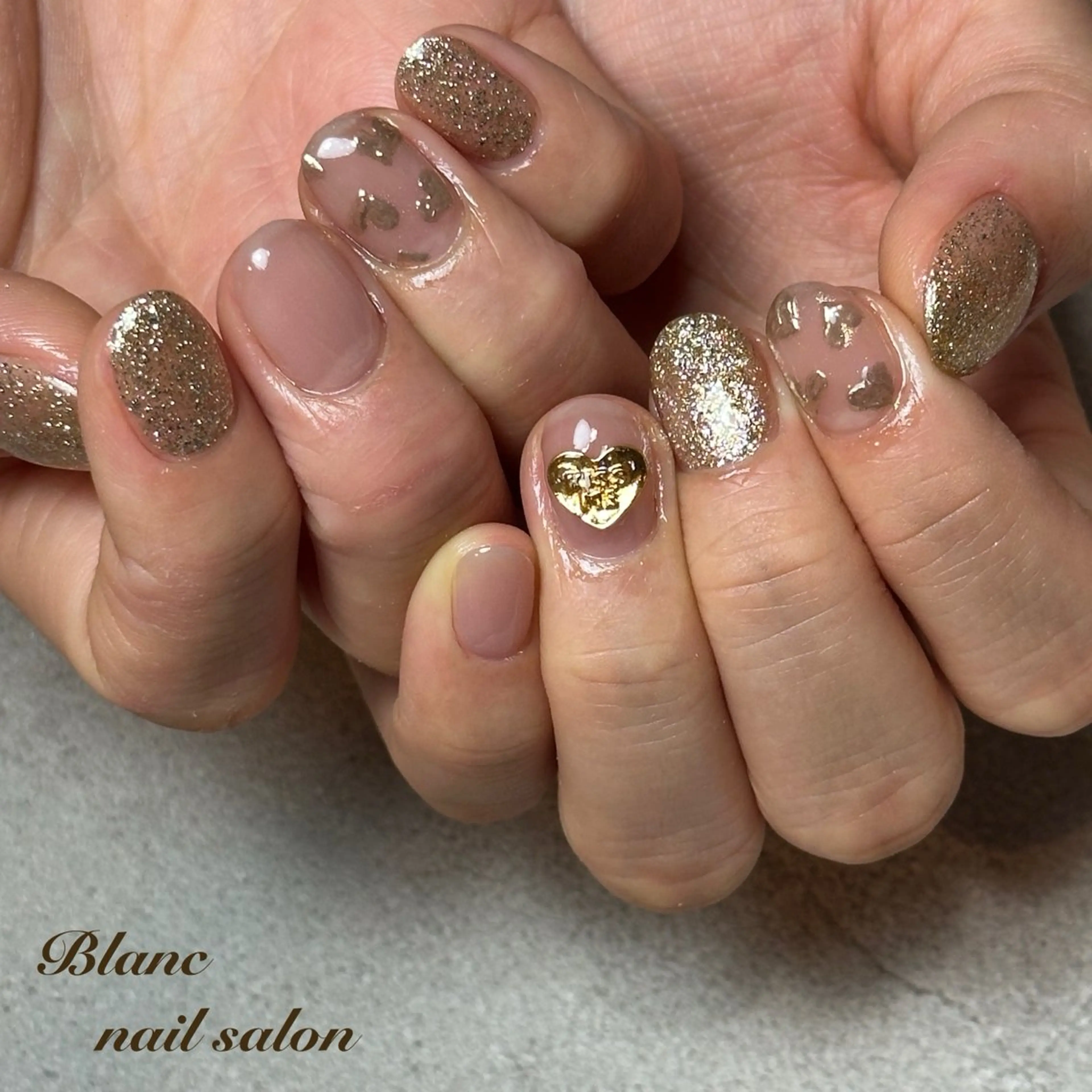 ネイル ハート Blanc ブランのネイルデザイン