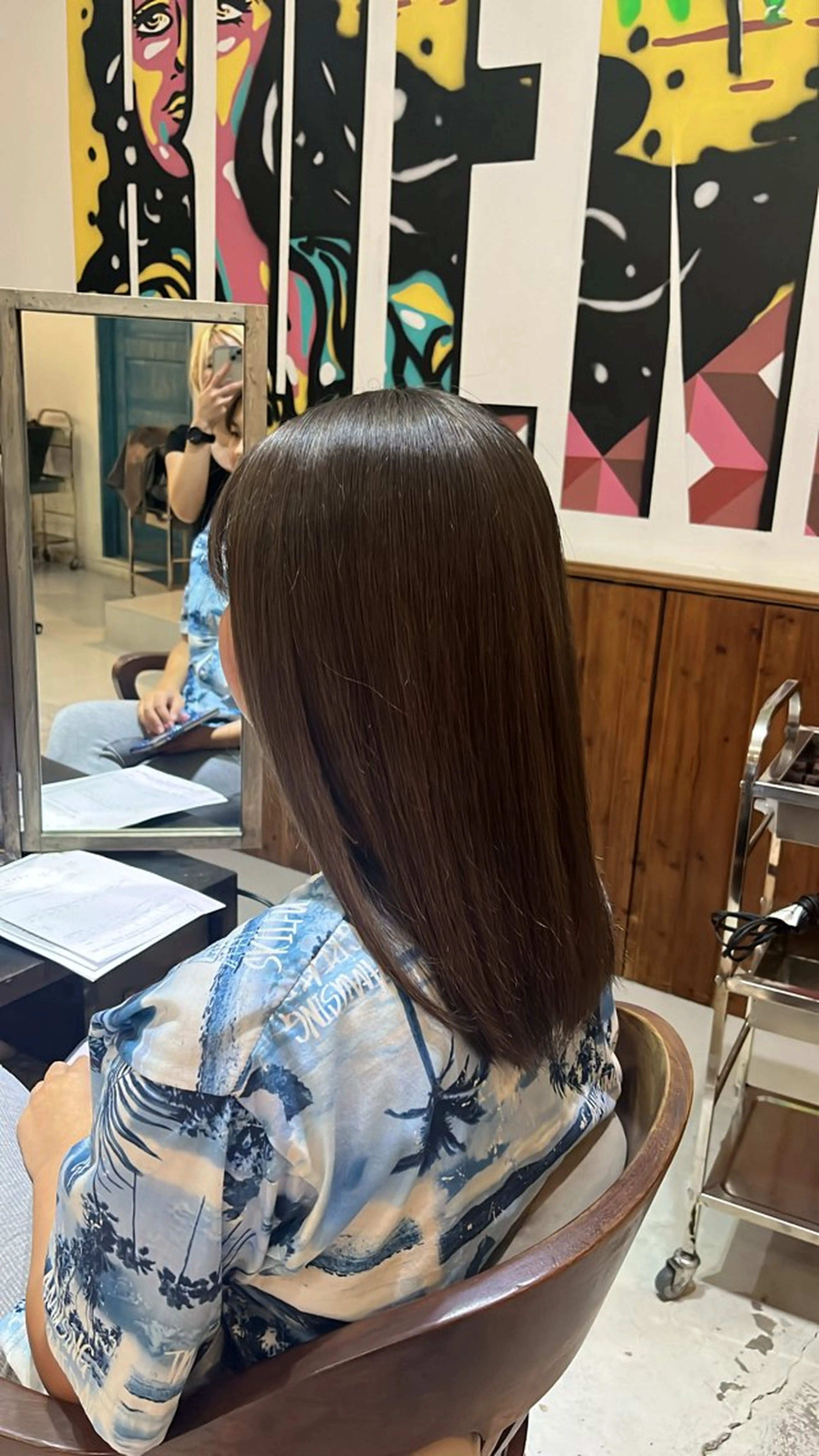 セミロング カラー 透明感カラー グレージュ VIM hair 泡瀬店所属・ミサ ミサのヘアスタイル