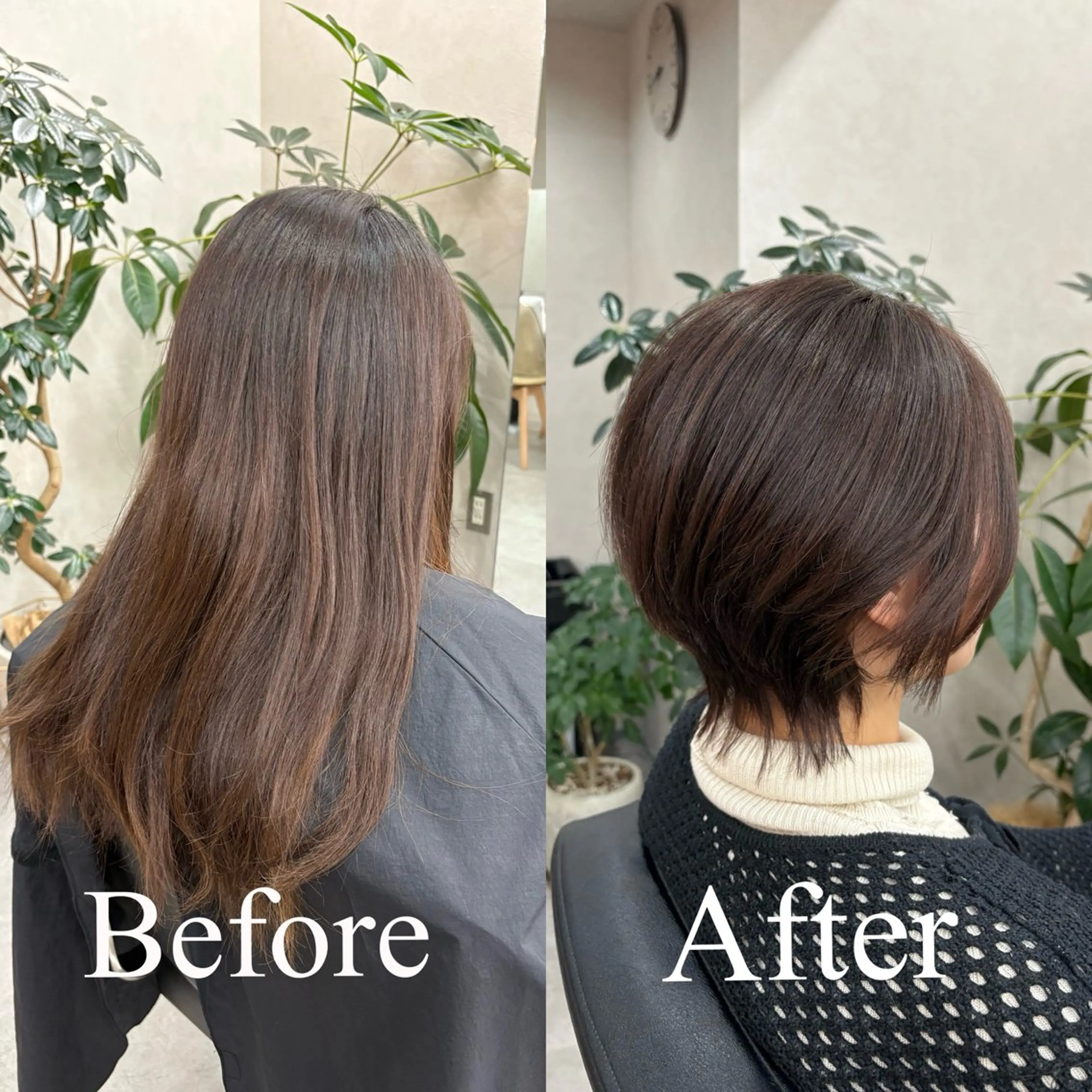 ショート カラー ショートボブ ブラウンカラー ショコラブラウン ボブ ショートヘア カット ヘアカラー トリートメント qumu 横浜所属・透明感カラー/ボブ /ショート🌿神永のヘアスタイル