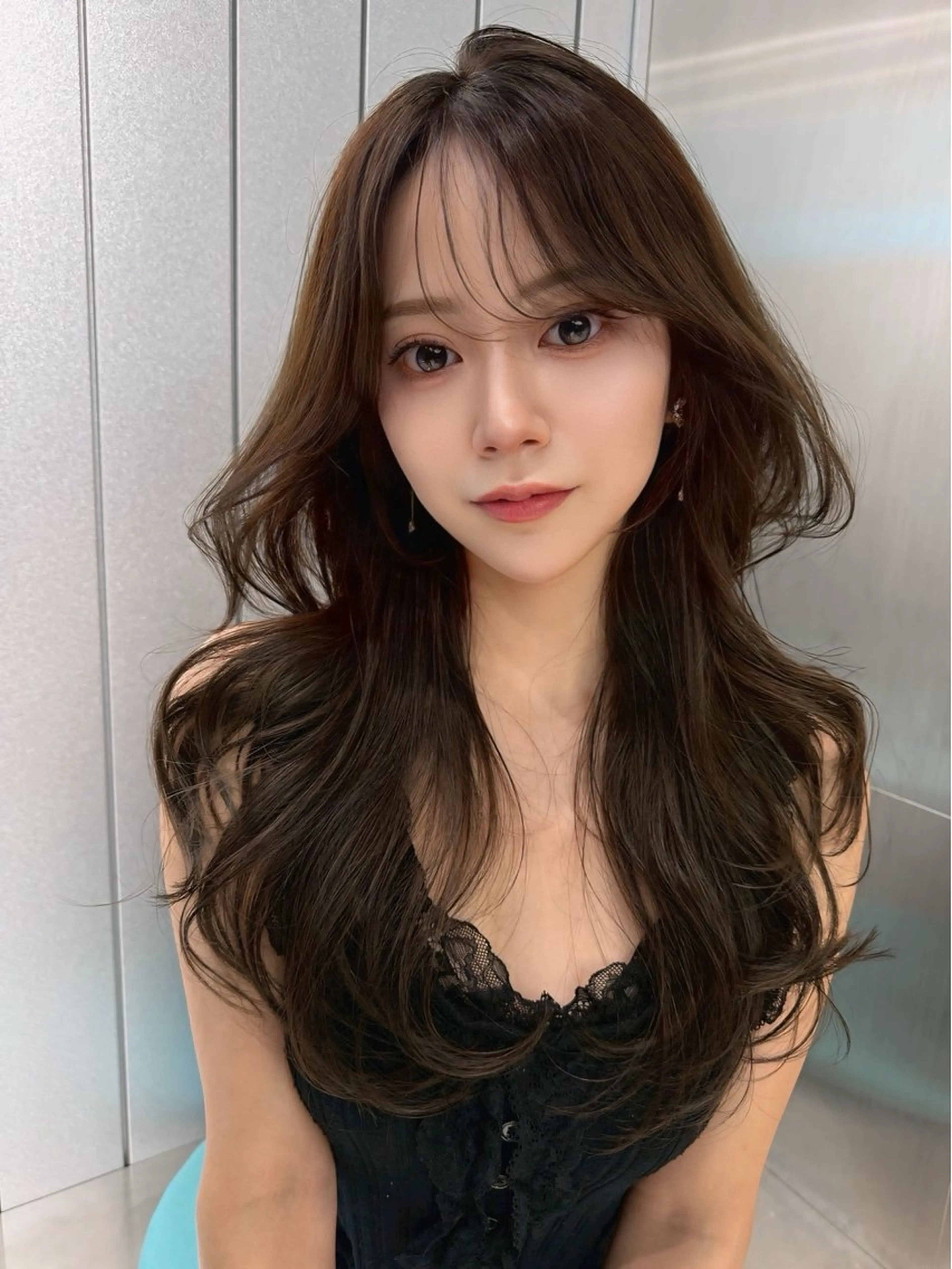 ロング カラー ヘアカラー トリートメント Lond mare レイヤーカット/韓国のヘアスタイル