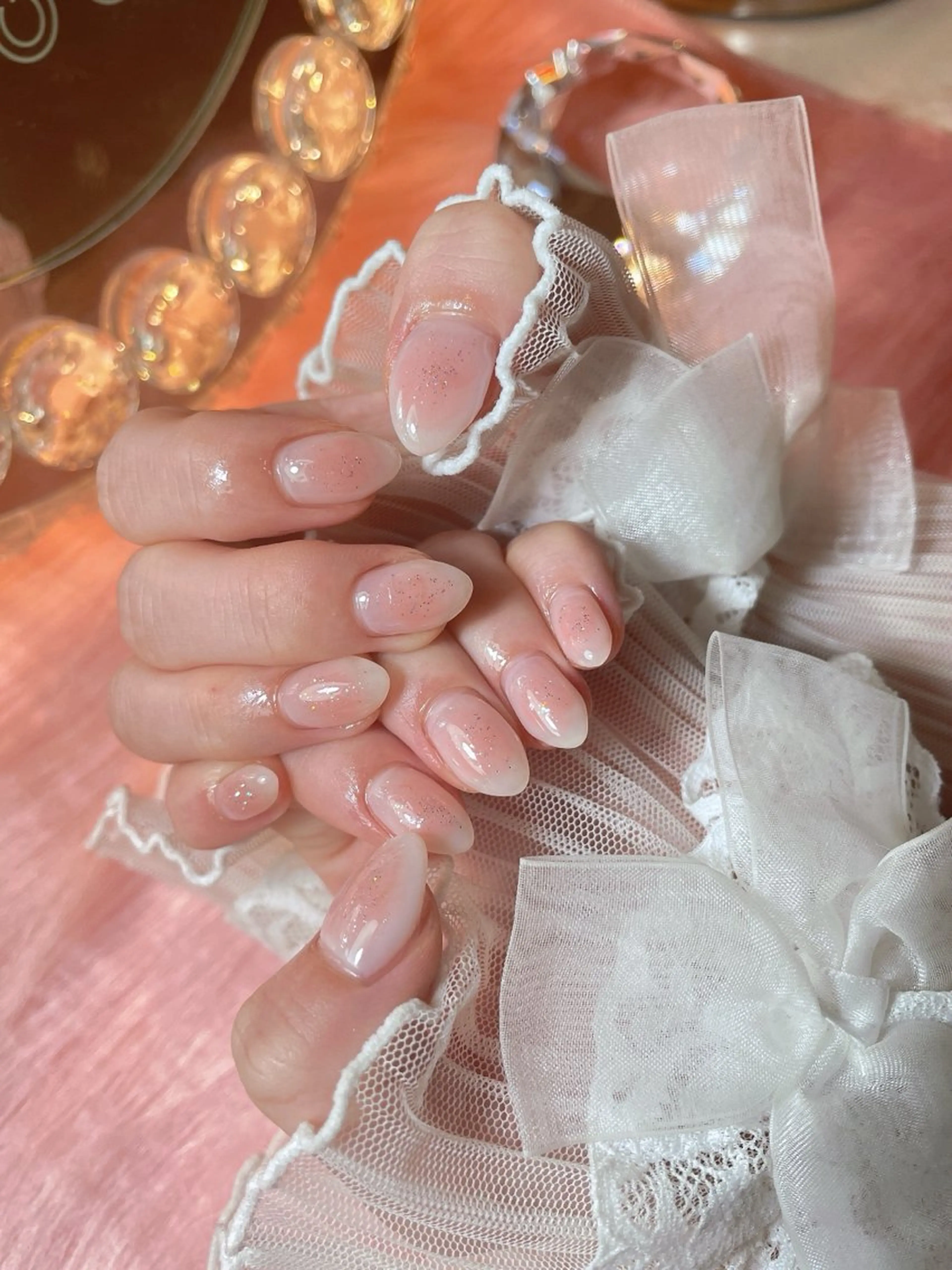 ネイル 23時まで❤︎韓国、 ワンホンネイルのネイルデザイン