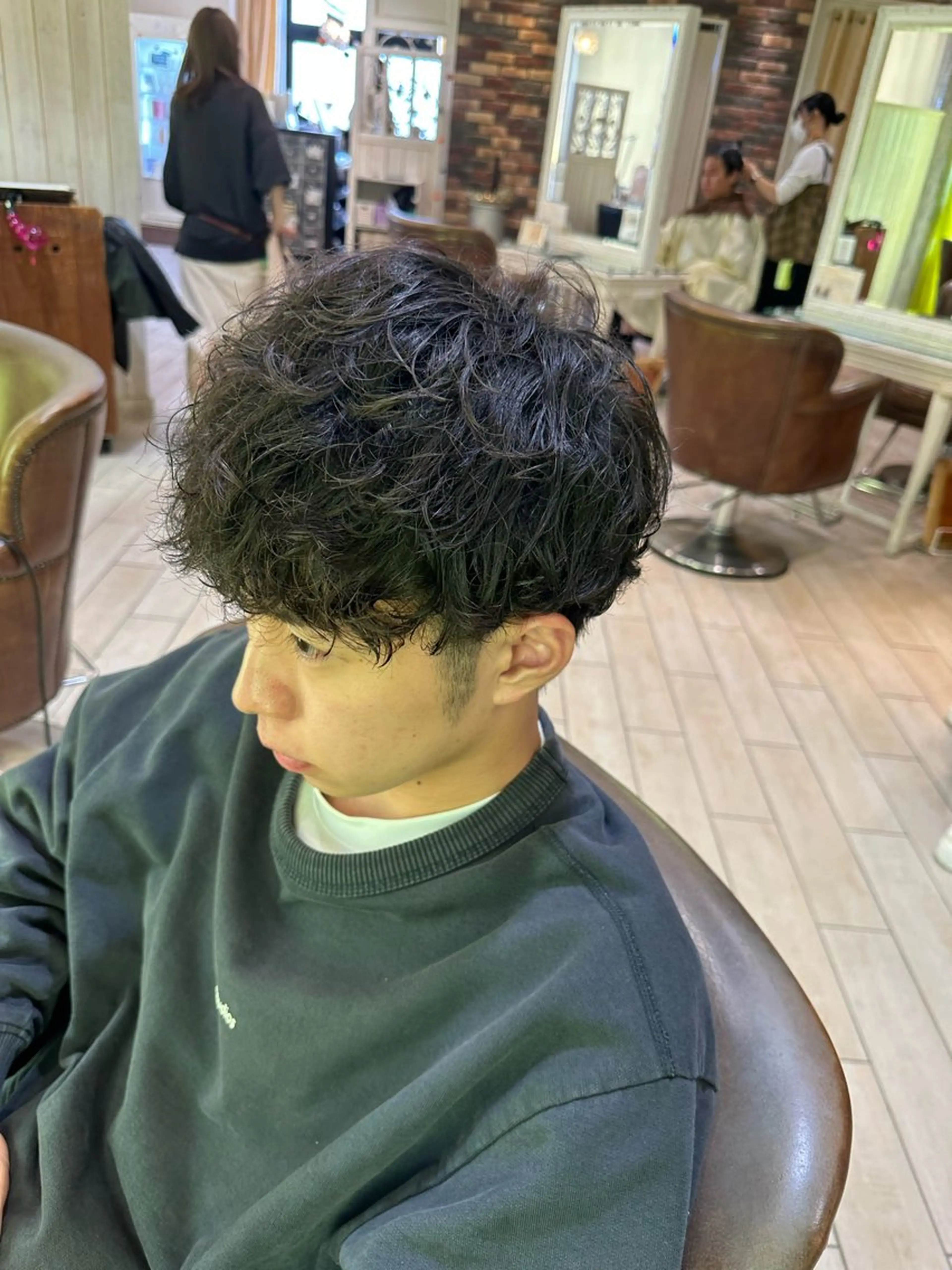 パーマ メンズ カット パーマ 増渕 駿介のヘアスタイル