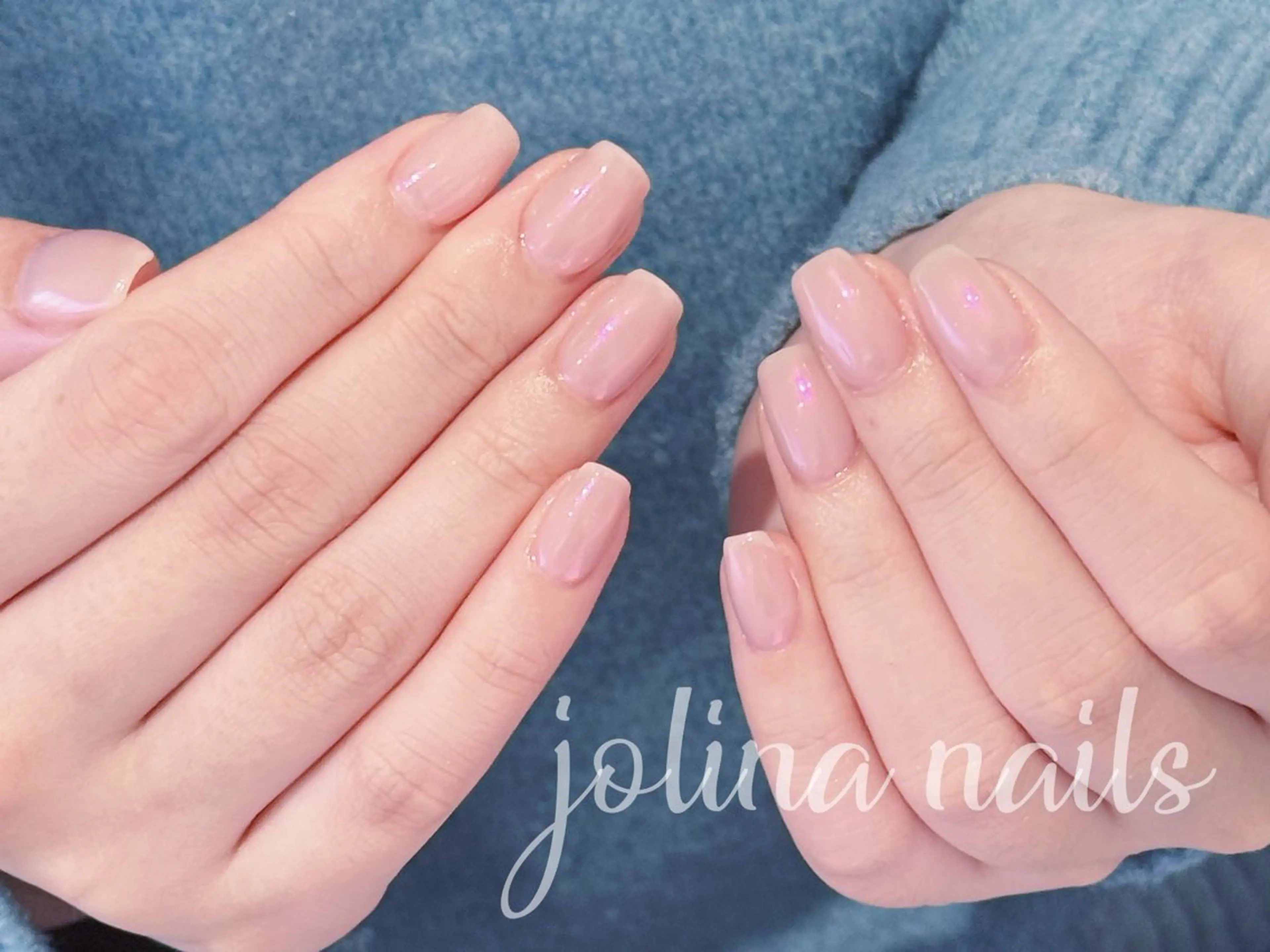 ネイル オーロラネイル シンプルネイル ハンドネイル jolina nails鶴見店のネイルデザイン