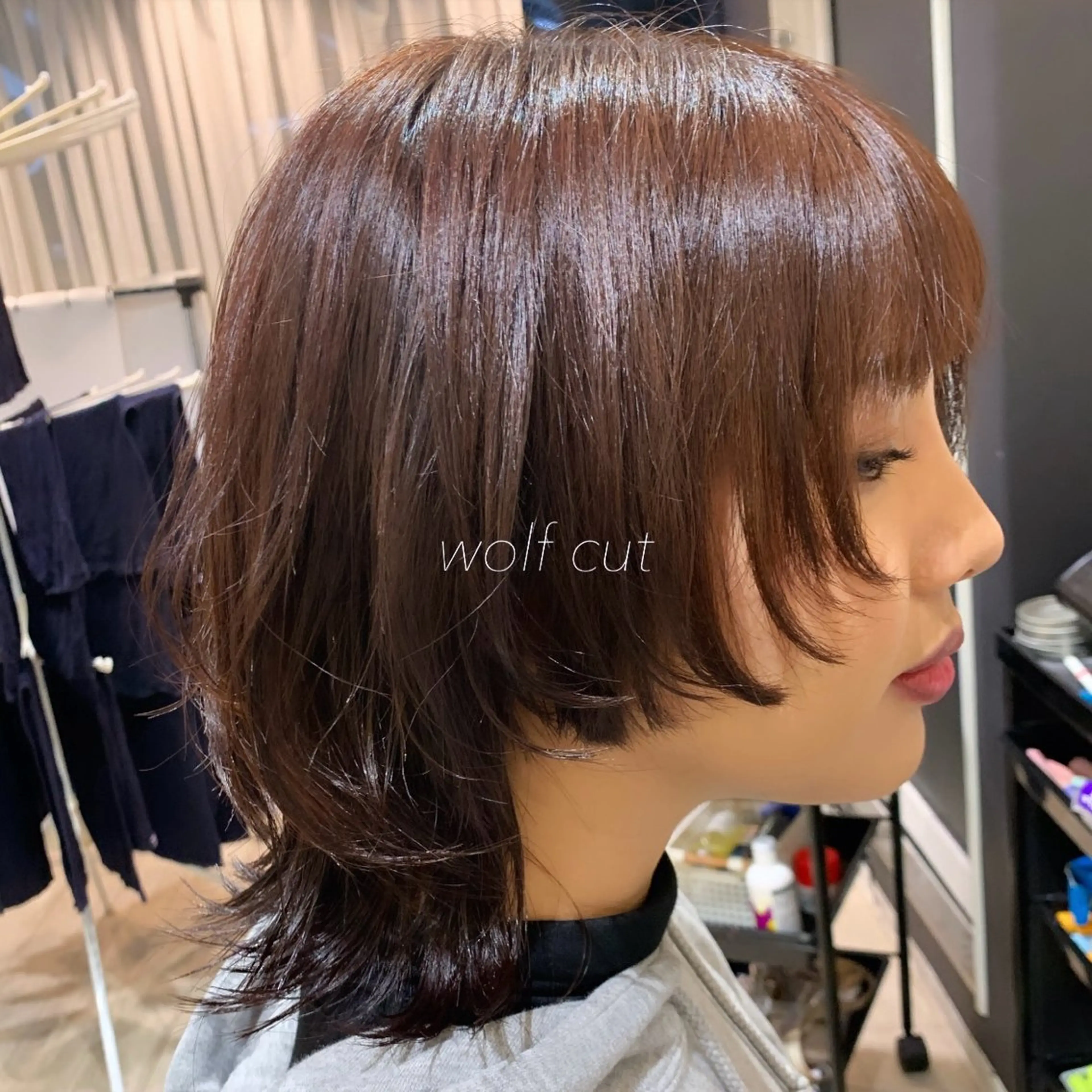 ミディアム カラー ヘアアレンジ レイヤーカット ウルフカット GO TODAY 原宿本店所属・似合わせカット得意 💛RENA💛のヘアスタイル