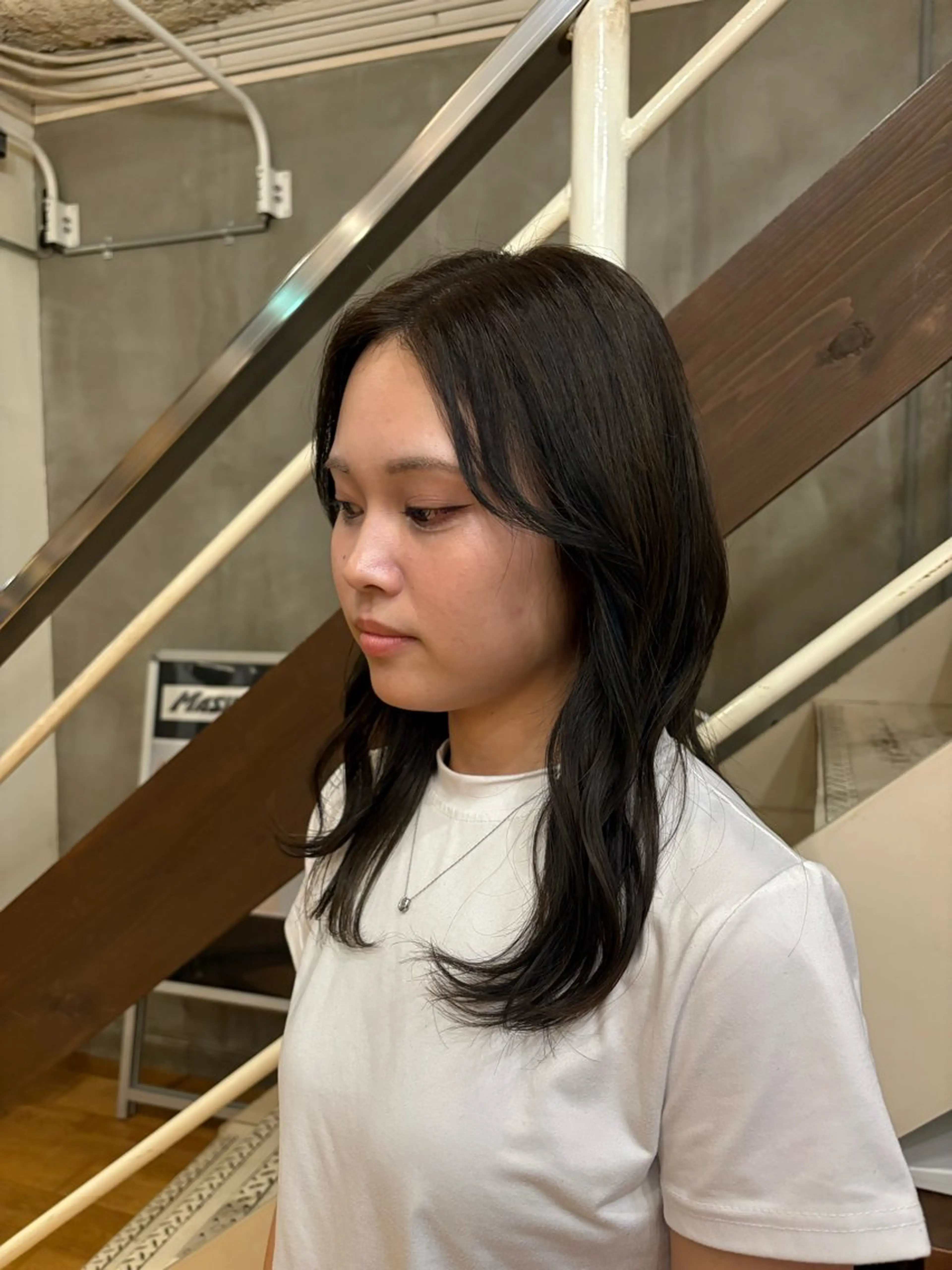 ミディアム ヘアカラー 武田玲音/カラー モデル/堀江のヘアスタイル