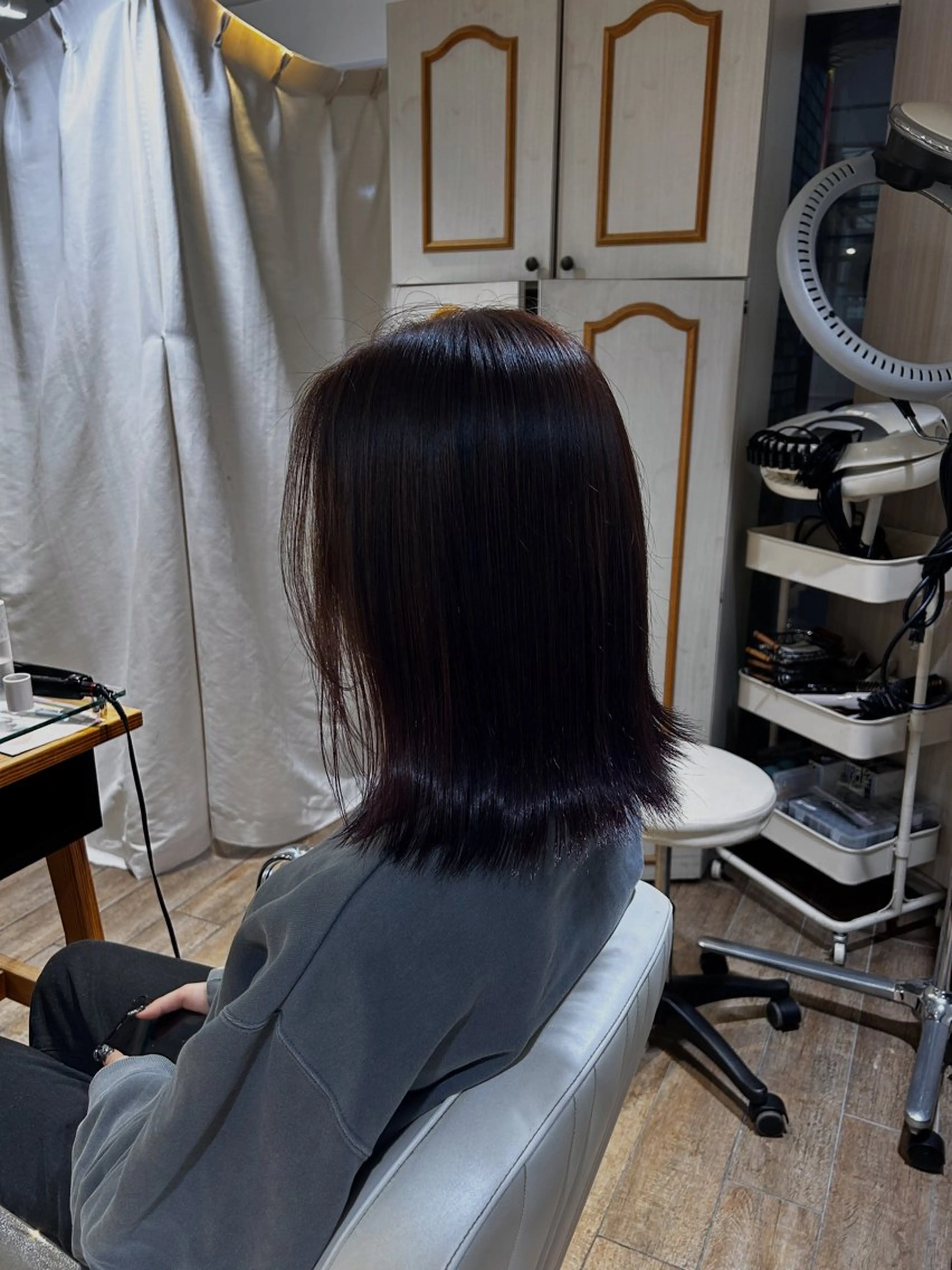 ミディアム カラー ヘアカラー トリートメント ハイトーン/カラー /縮毛矯正/松田健佑のヘアスタイル