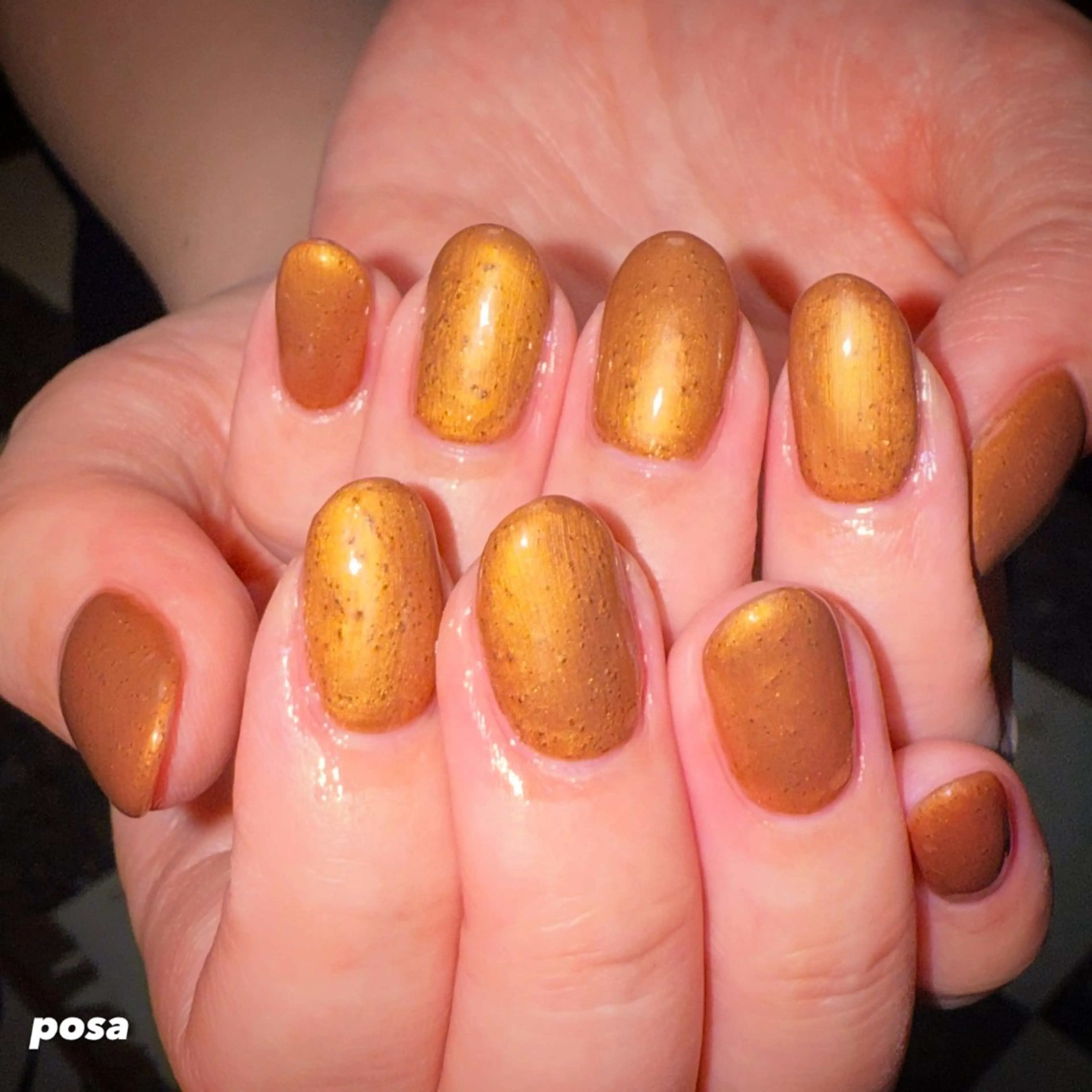 ネイル ブラウン ワンカラーネイル シンプルネイル ハンドネイル posa nail モエミのネイルデザイン